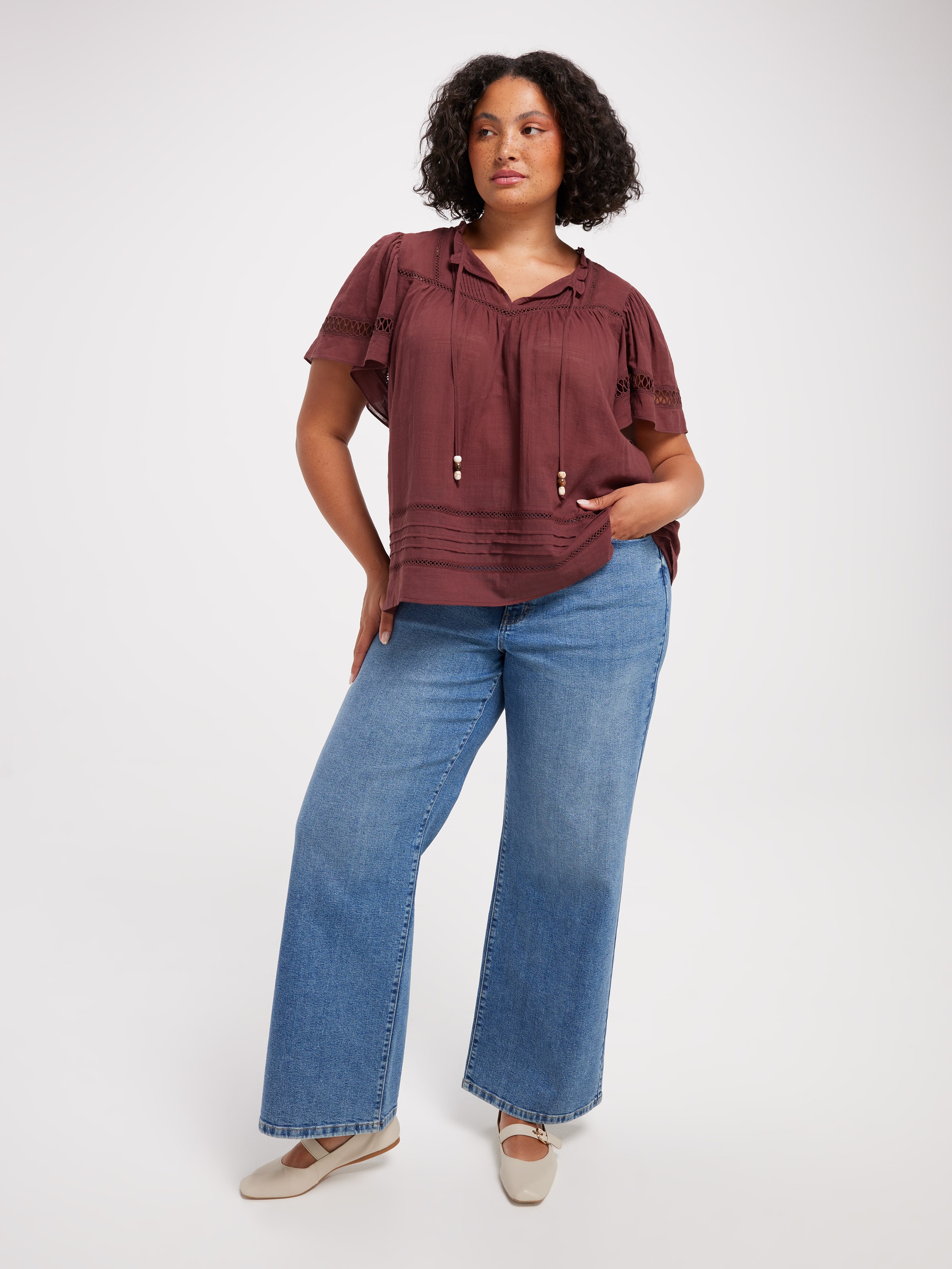 Curve Medina Lace Insert Top