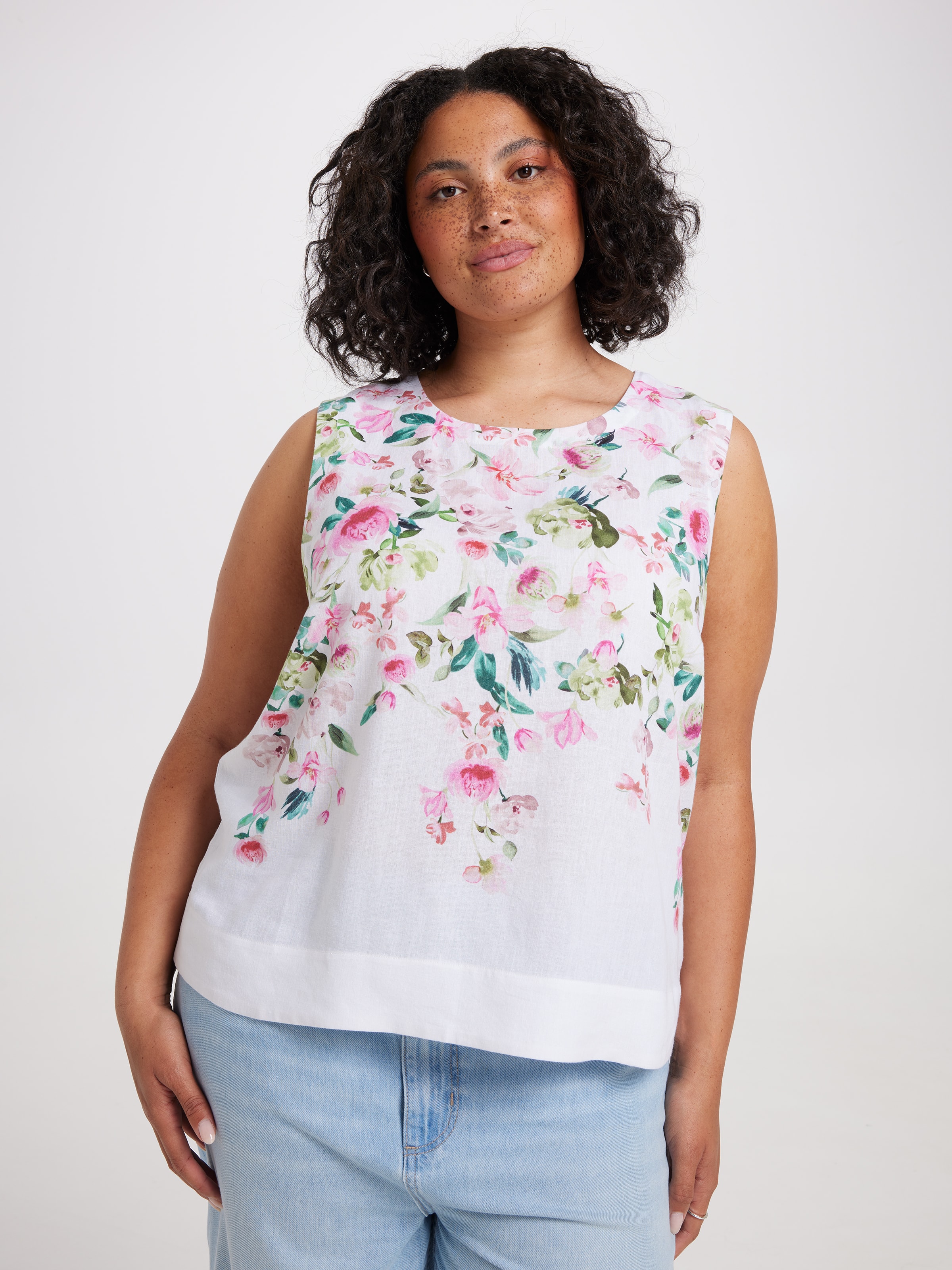 Curve Kya Button Back Tank