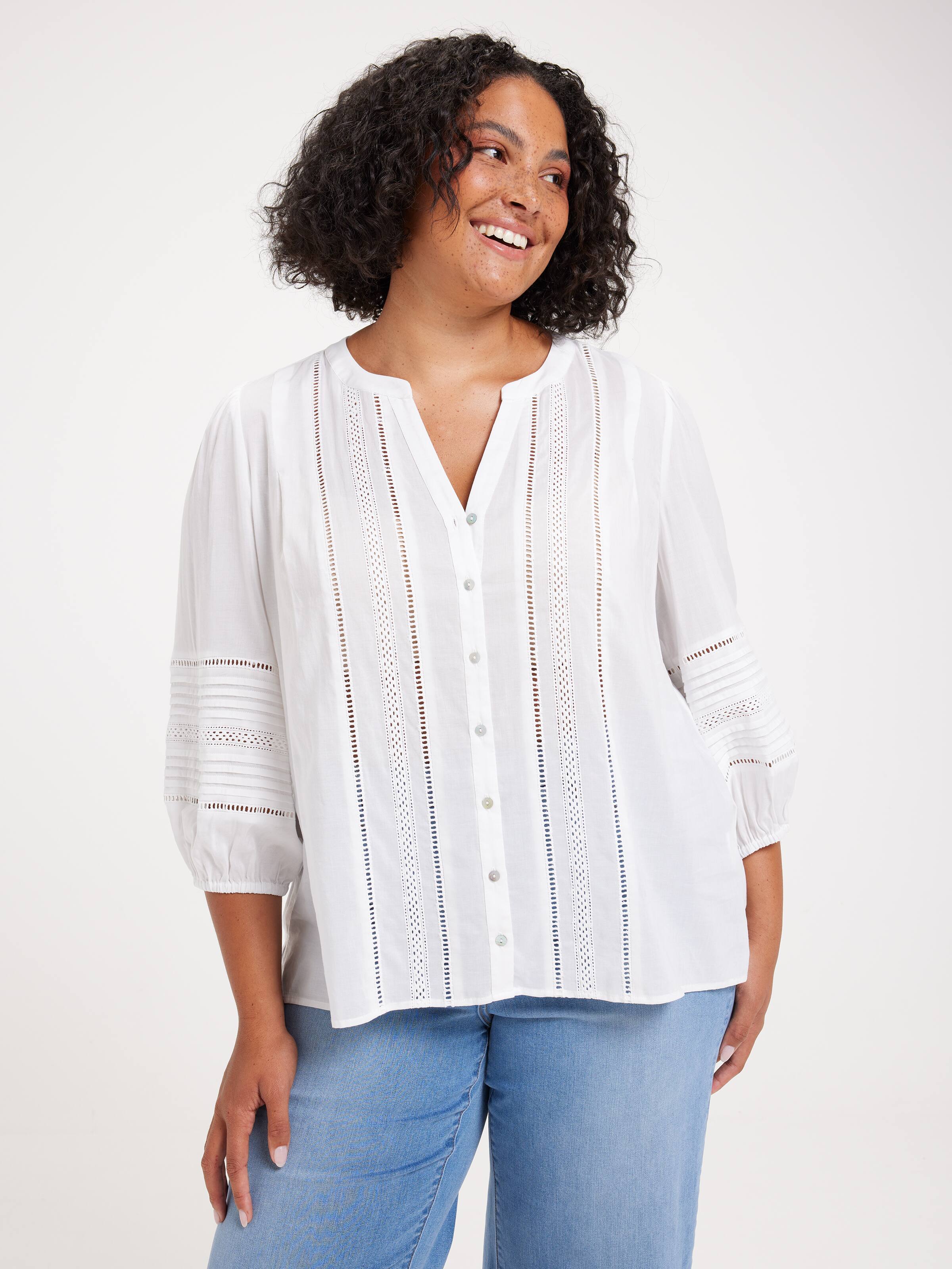 Curve Dallas Lace Trim Top