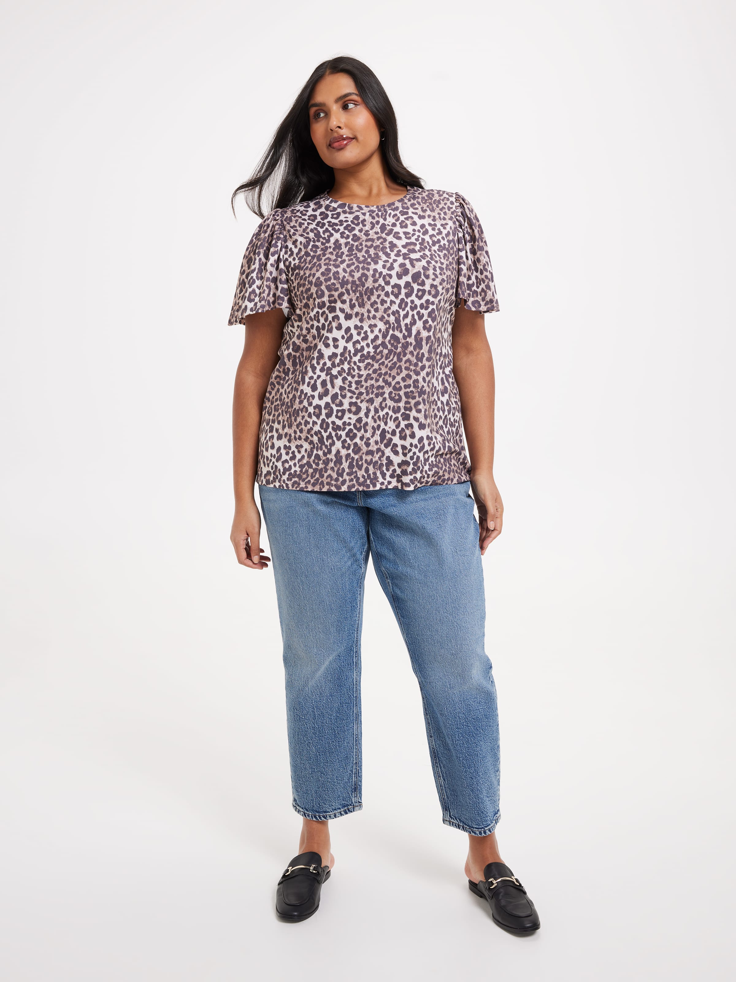 Curve Giselle Flutter Sleeve Top