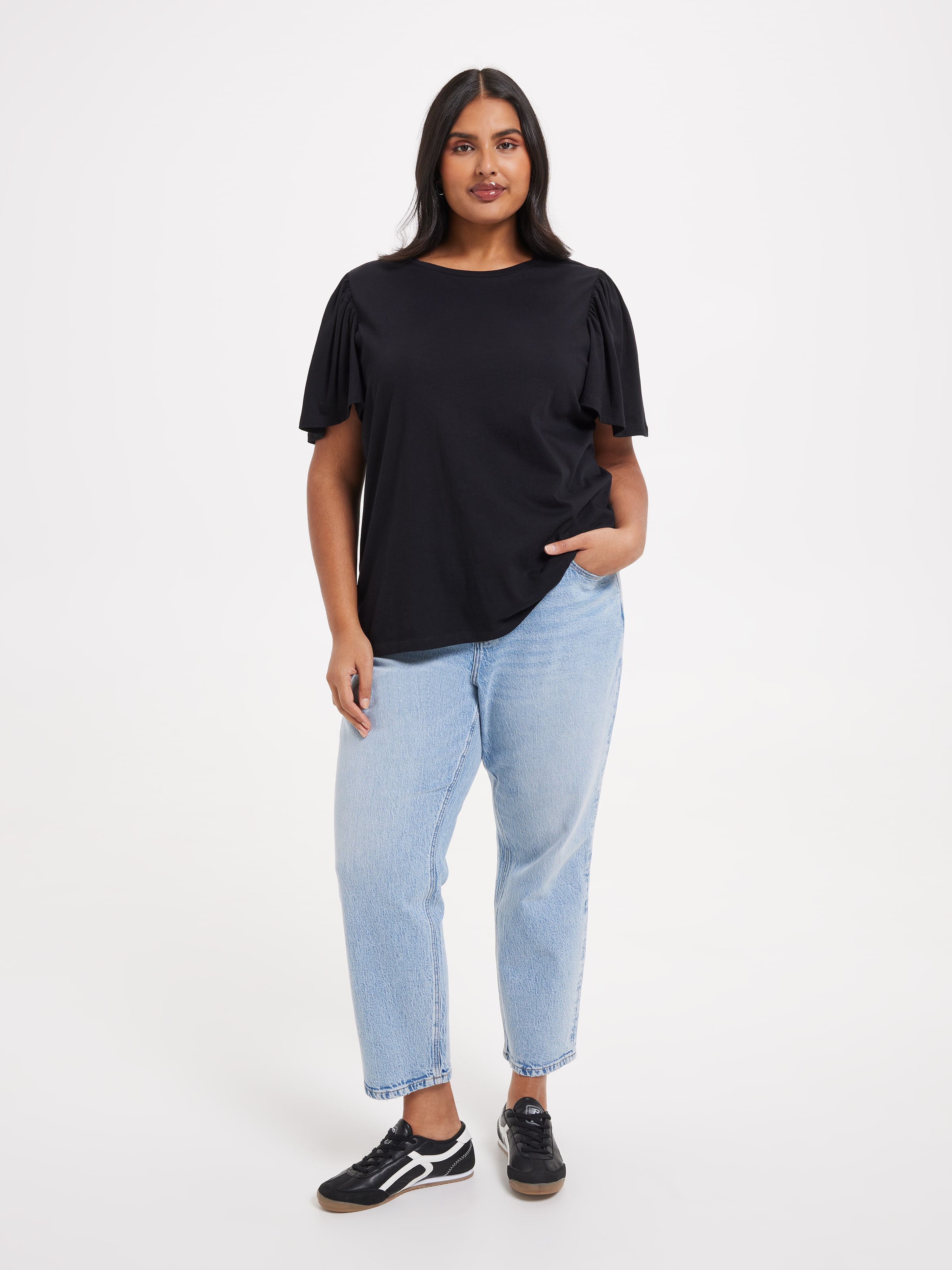 Curve Giselle Flutter Sleeve Top