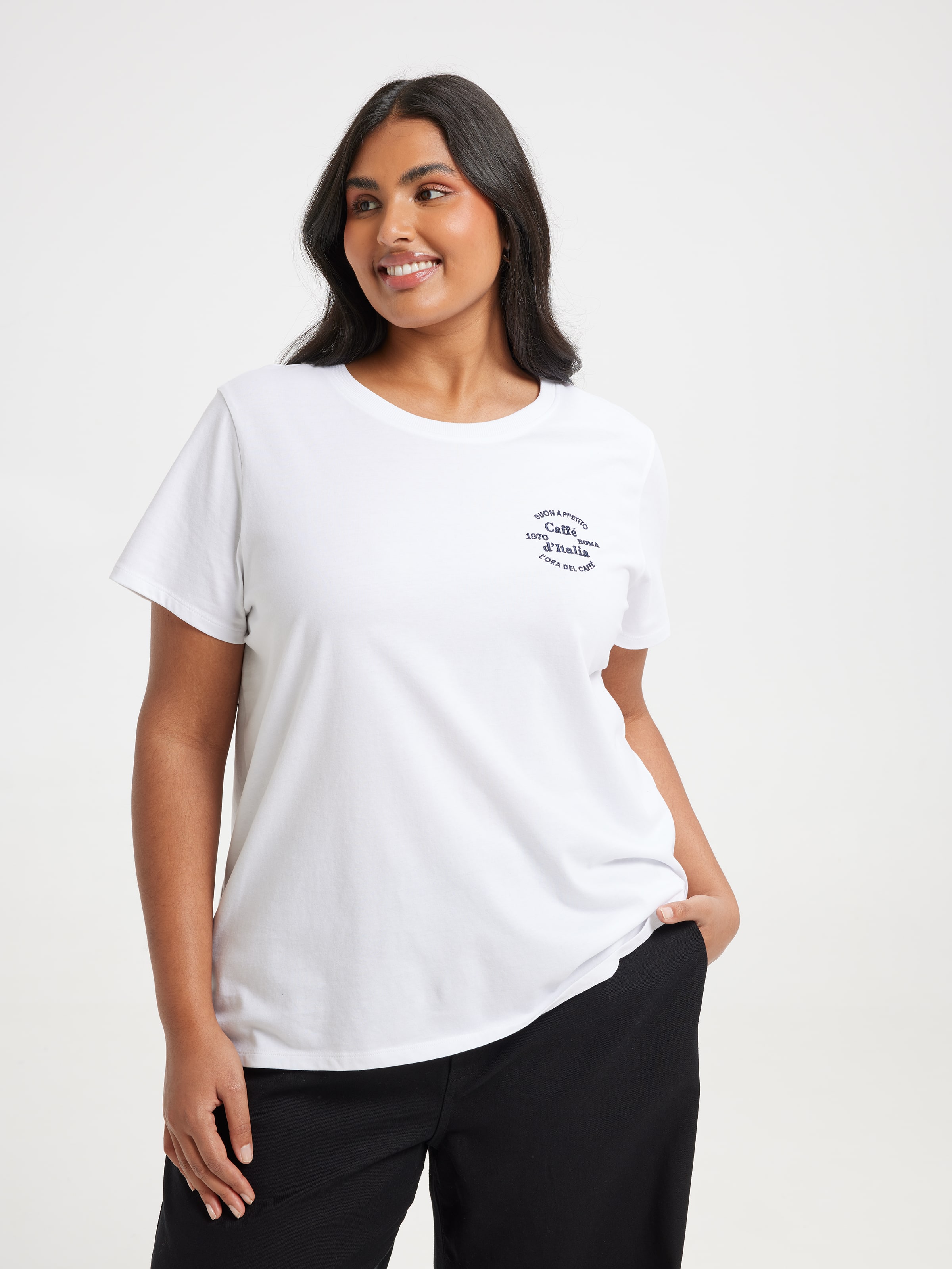 Curve Tara Text Tee