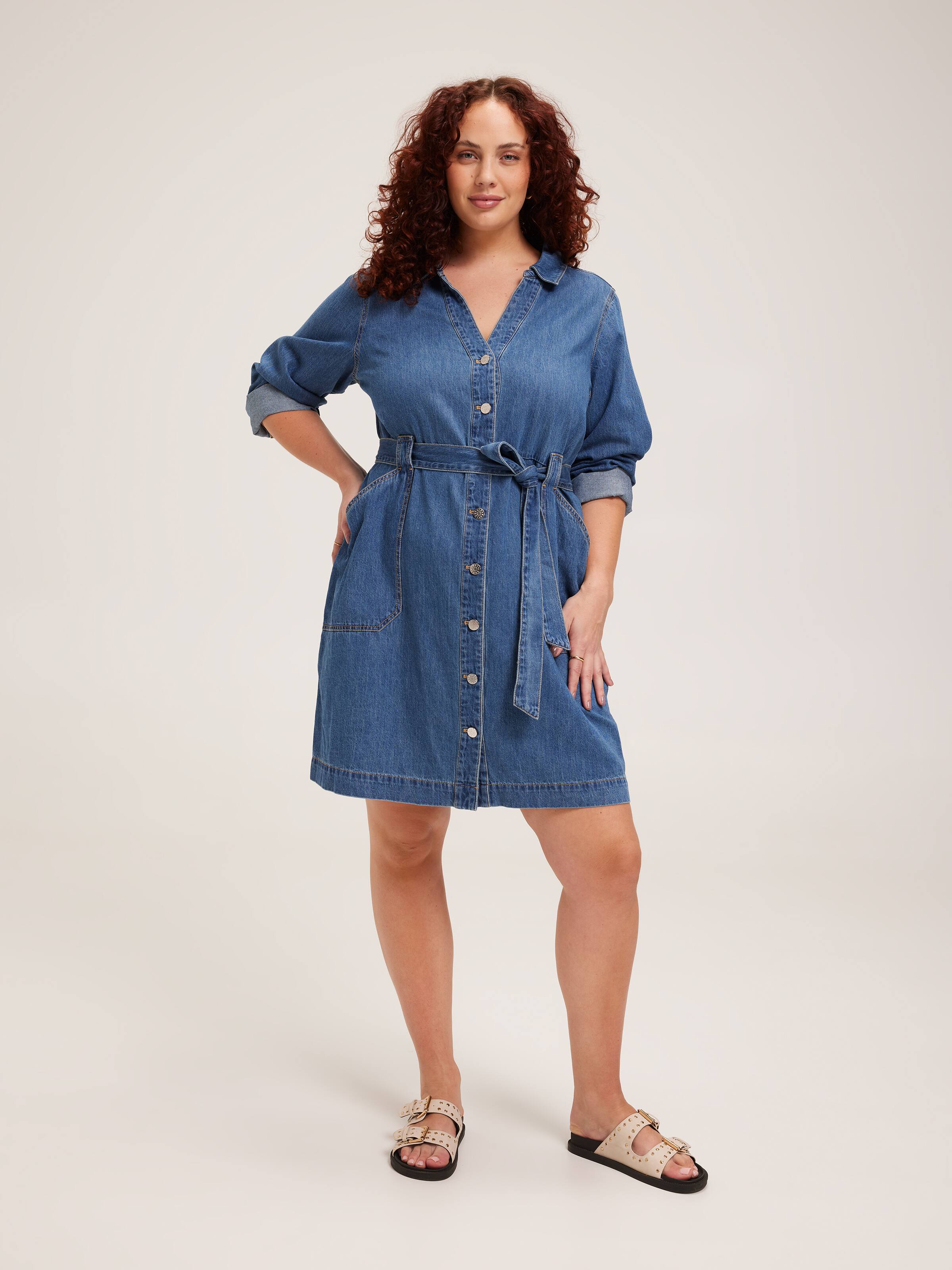 Curve Ava Button Through Dress