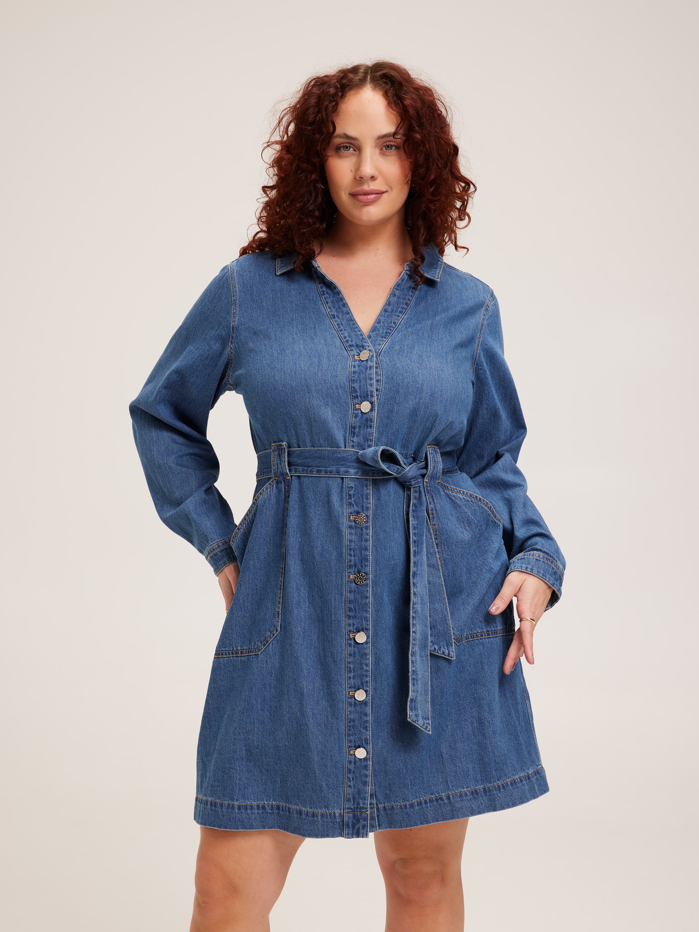 Curve Ava Button Through Dress