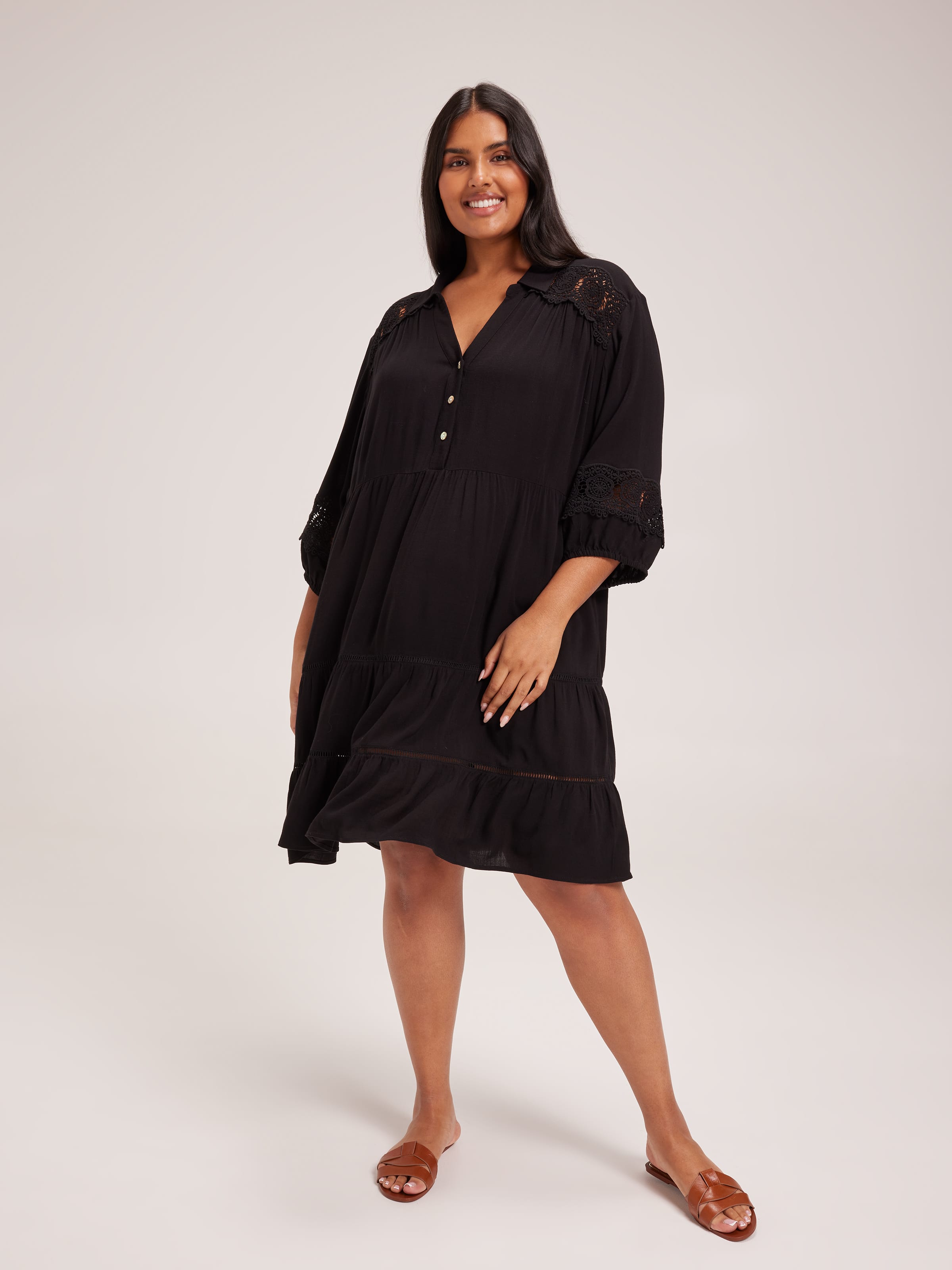 Curve Nora Tiered Dress