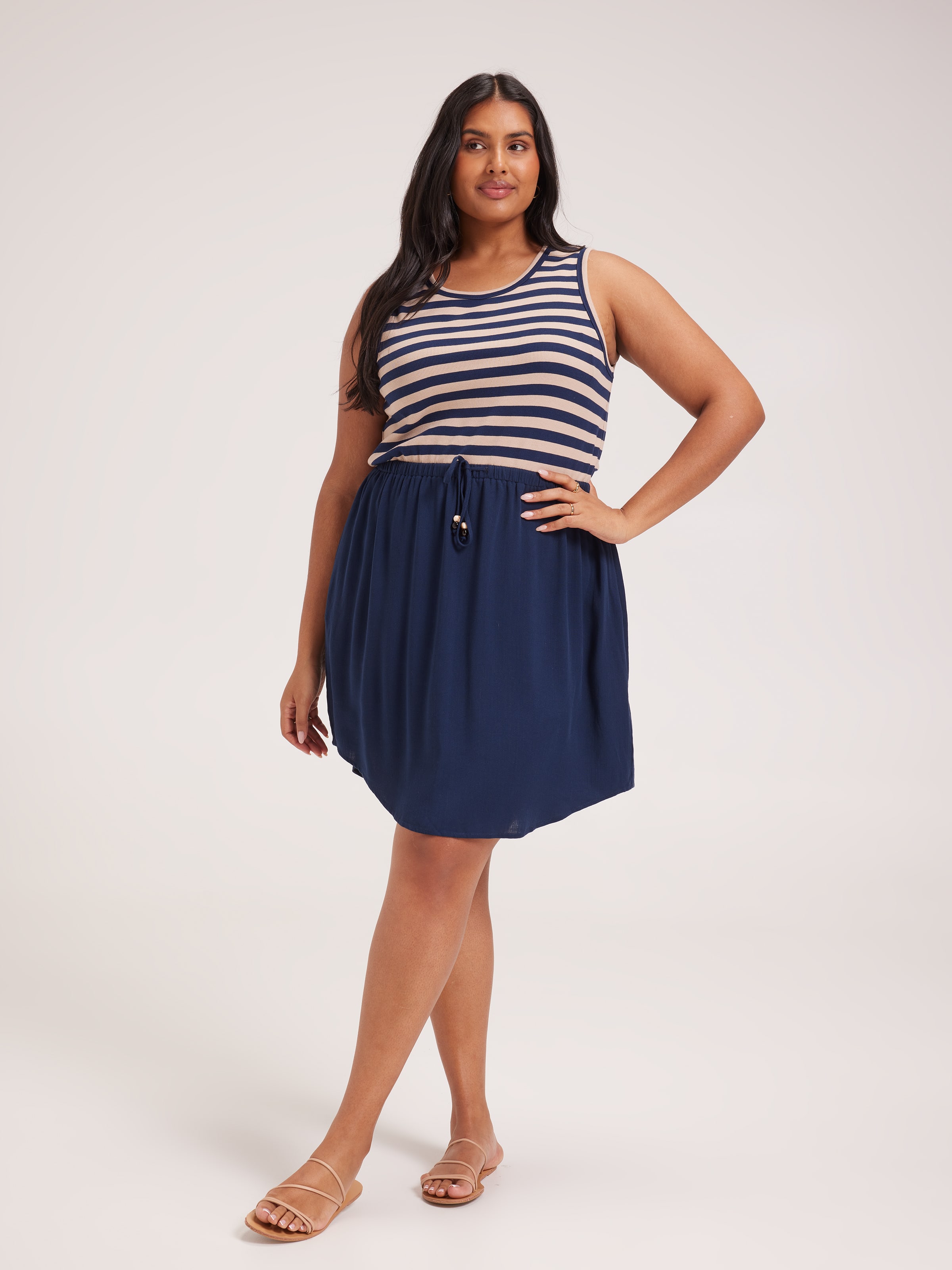 Curve Kaylee Knit Combo Dress