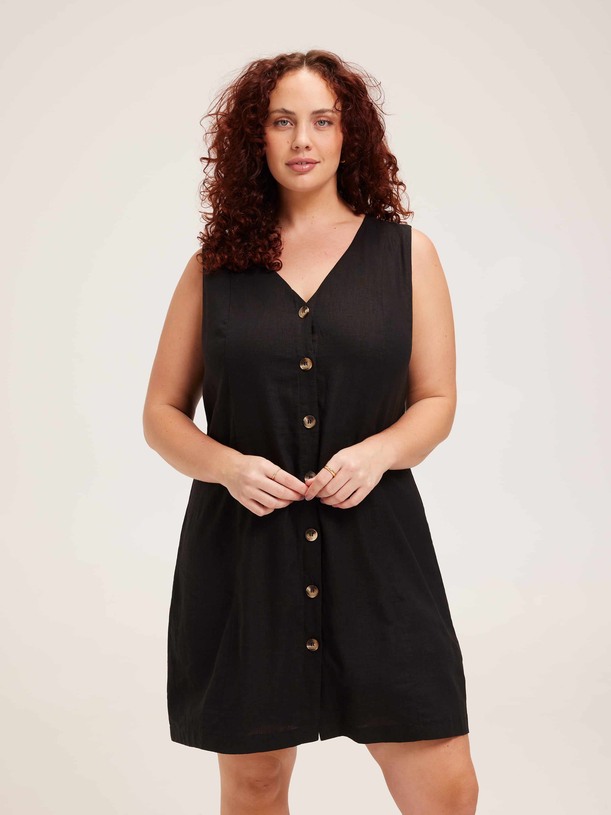 Curve Gia Button Through Dress