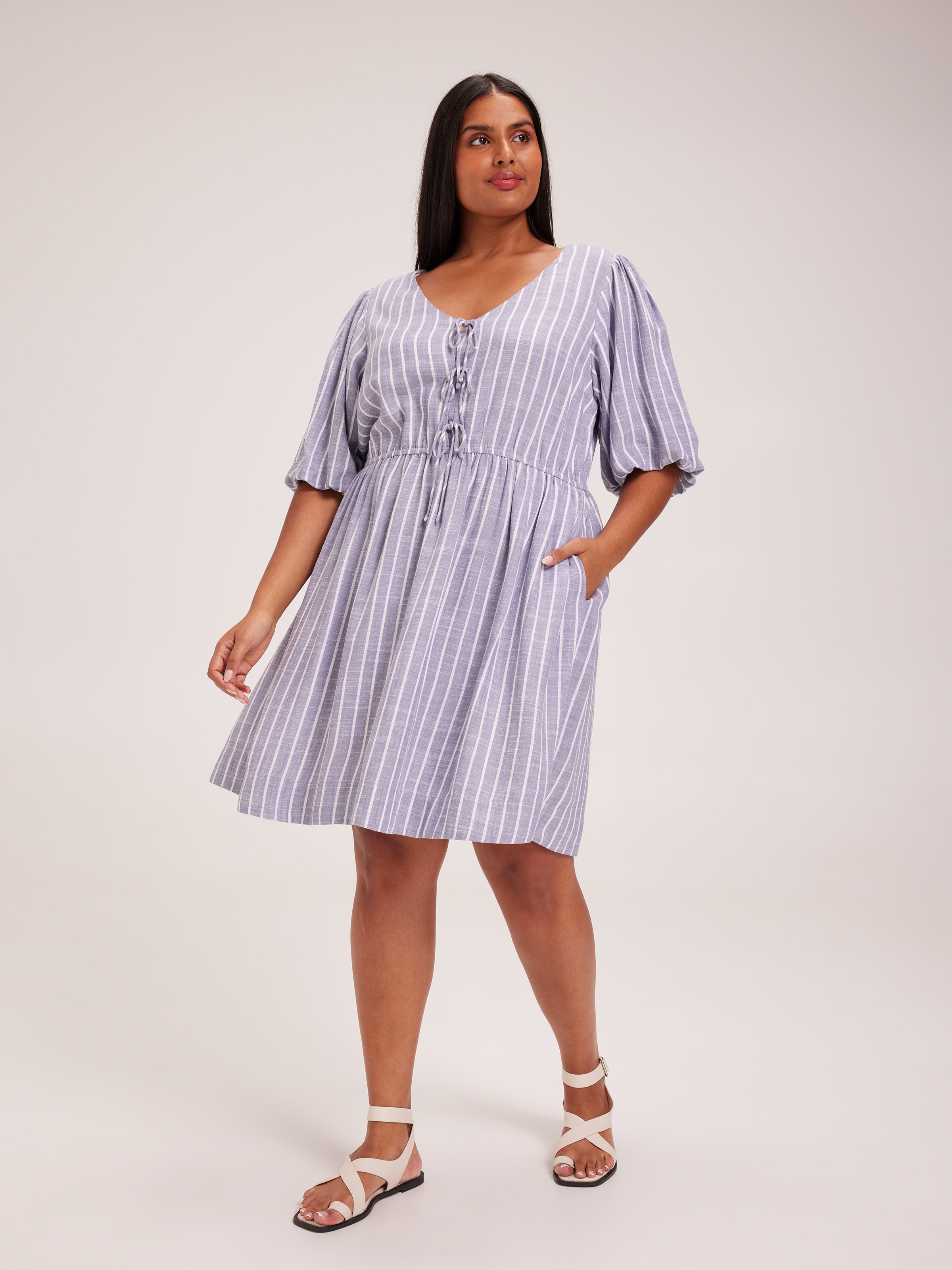 Curve Elena Tie Front Dress