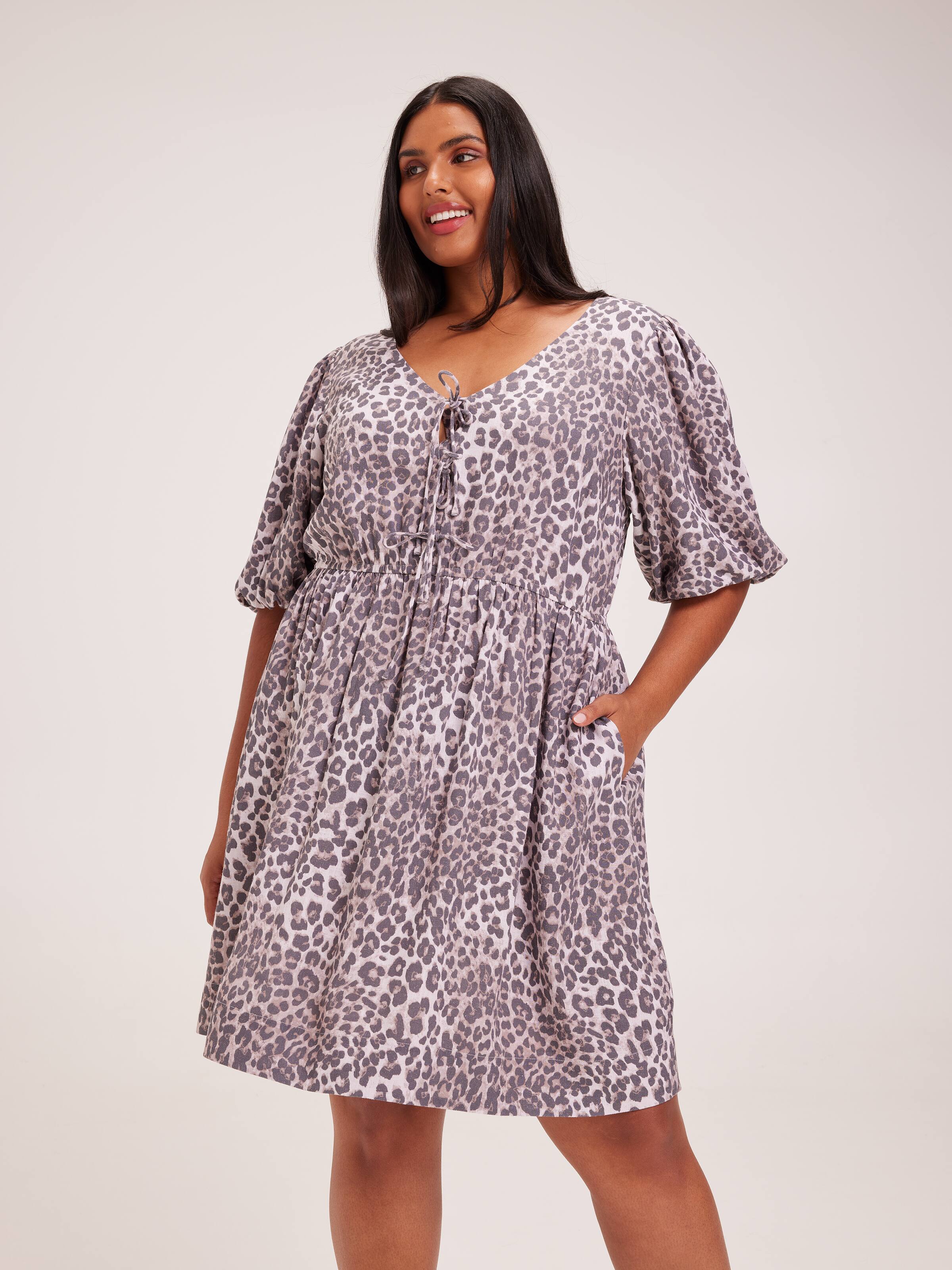 Curve Elena Tie Front Dress