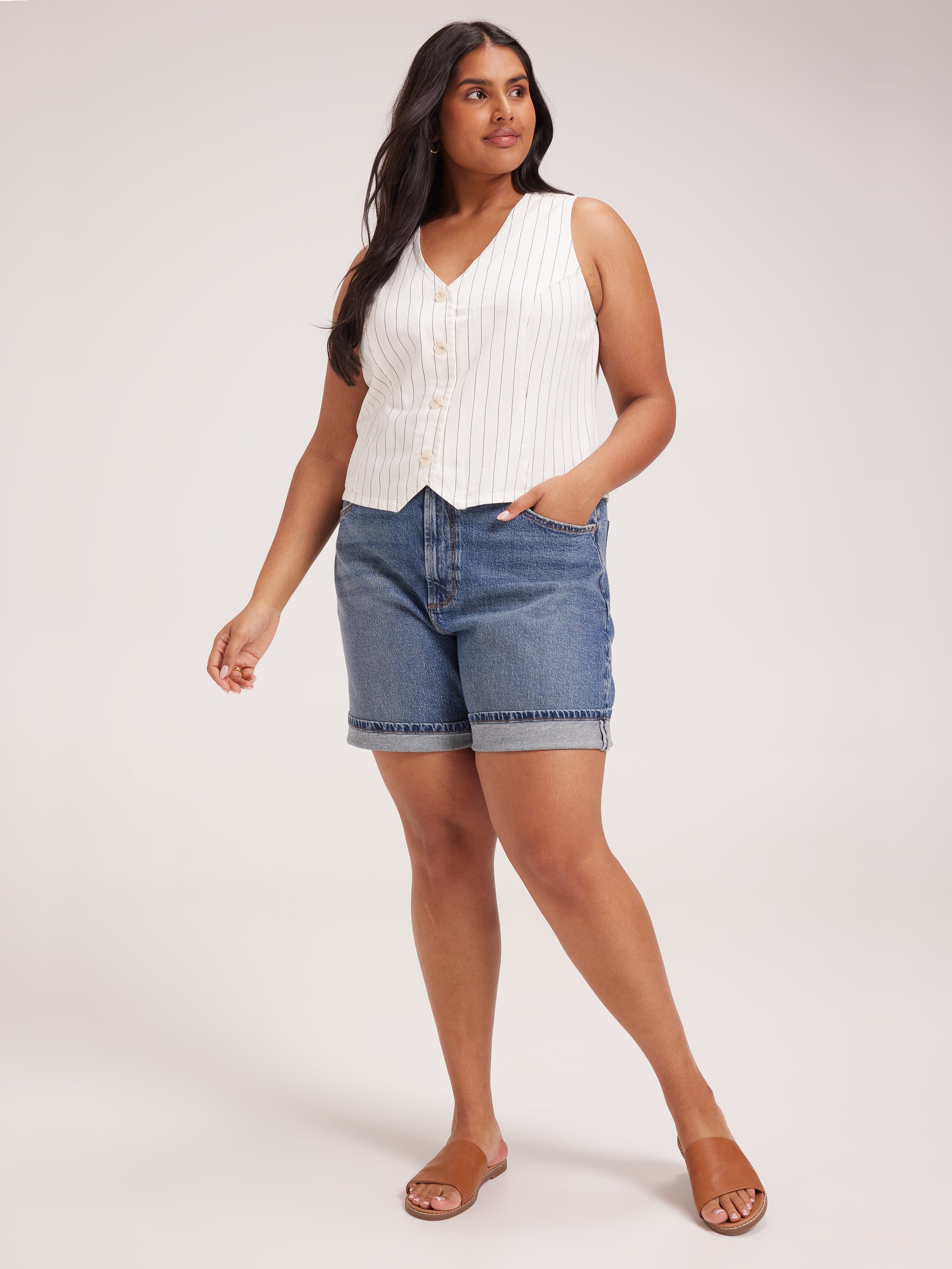 Curve Sadie Denim Vest