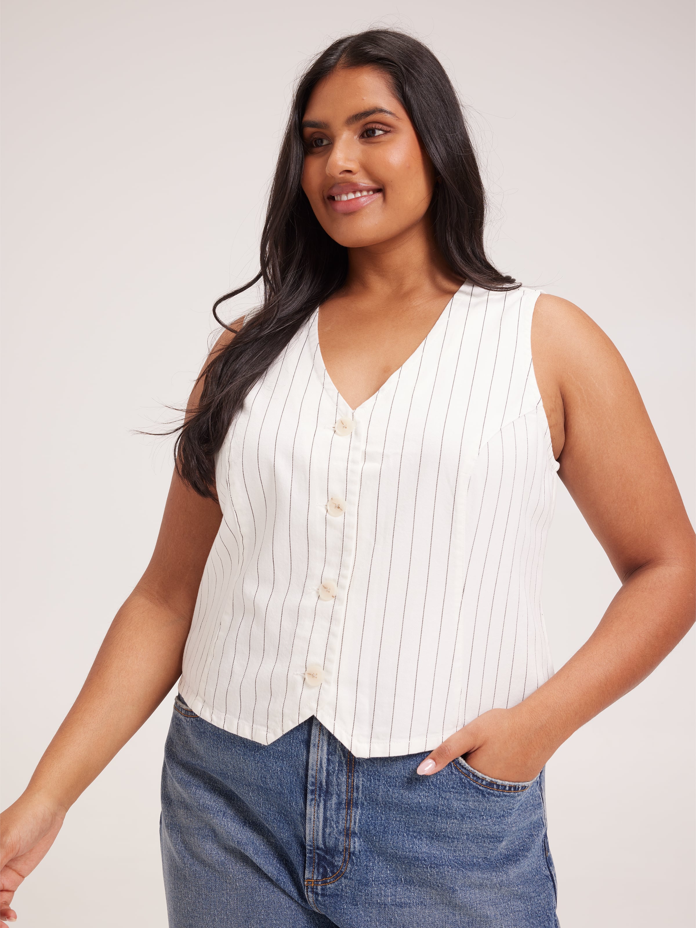Curve Sadie Denim Vest