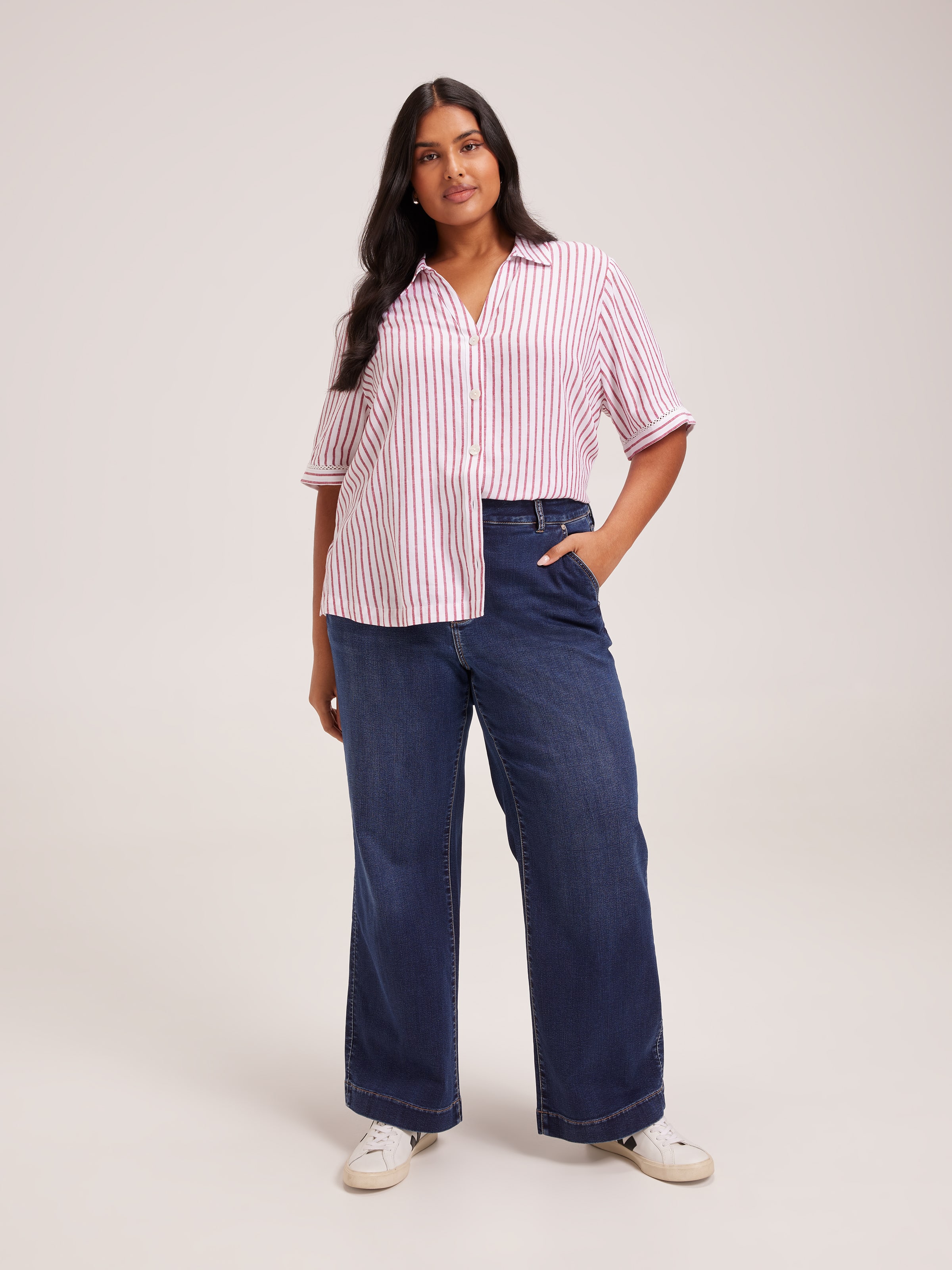 Curve Nova Lace Insert Shirt