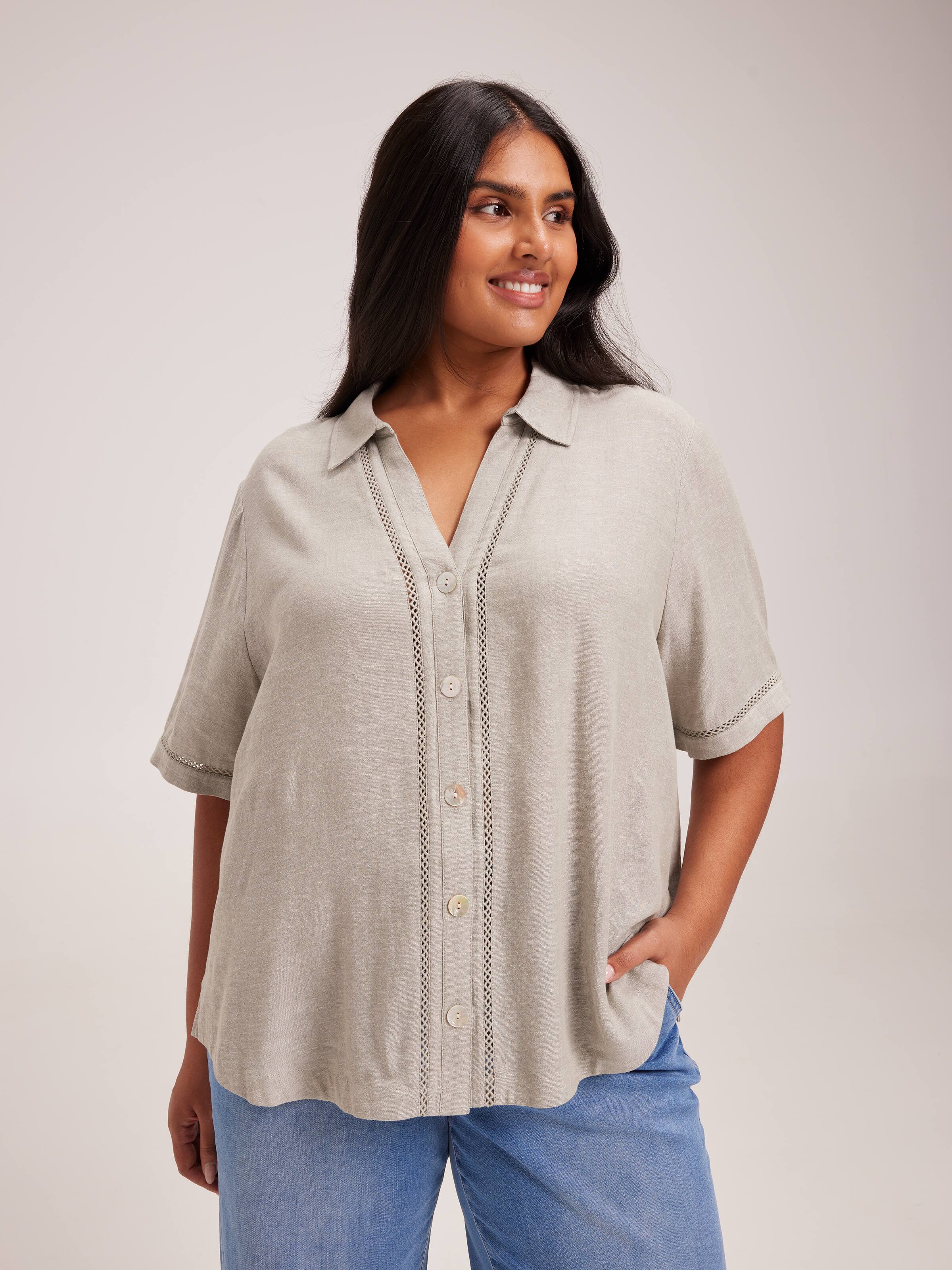 Curve Nova Lace Insert Shirt