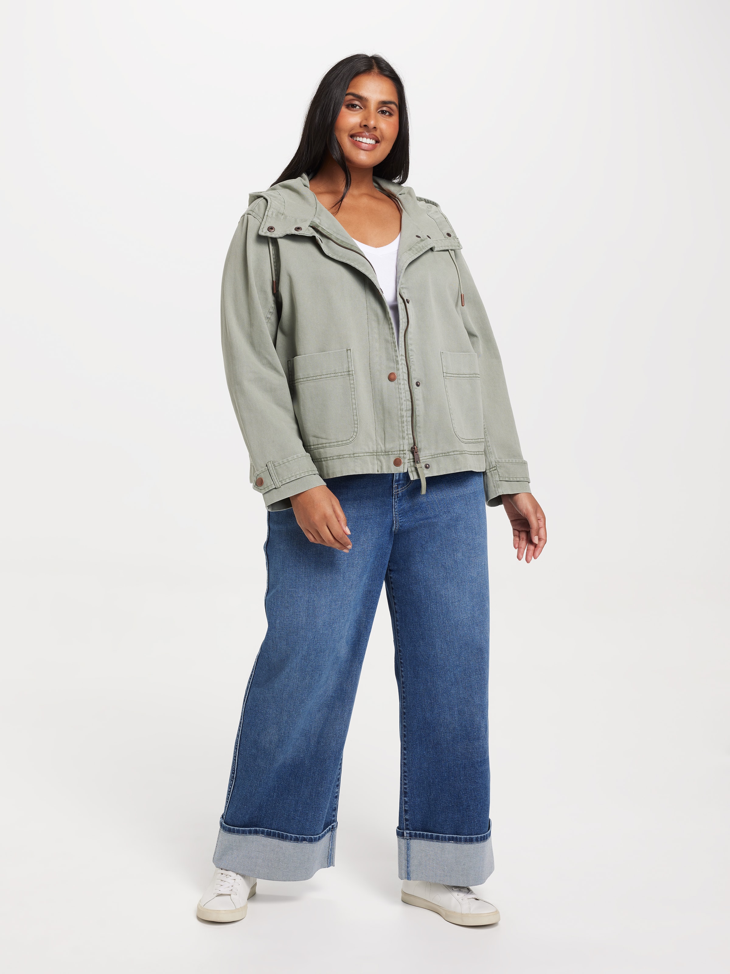 Curve Rylee Hooded Twill Jacket