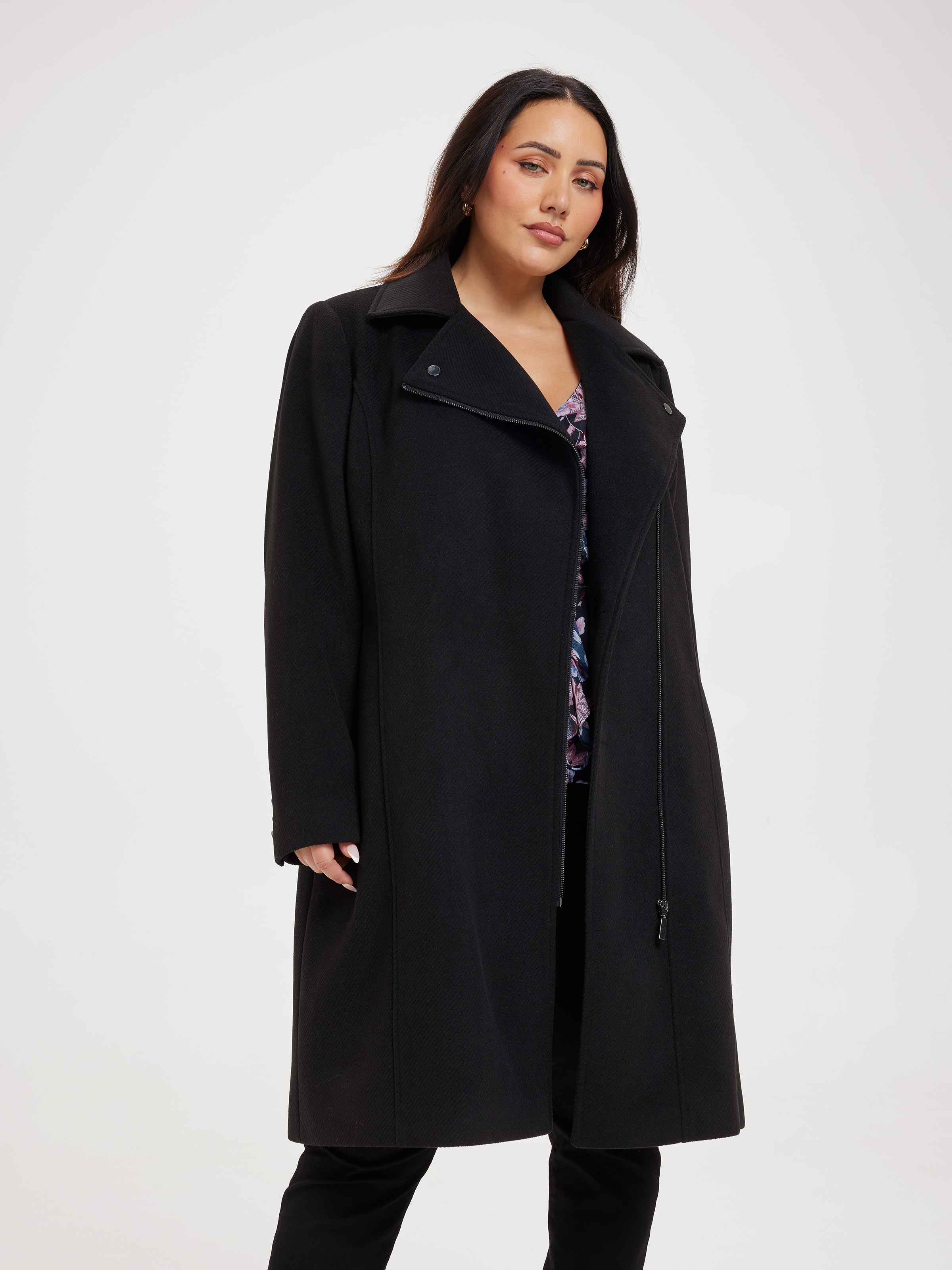 Curve Chloe Zip Wrap Coat