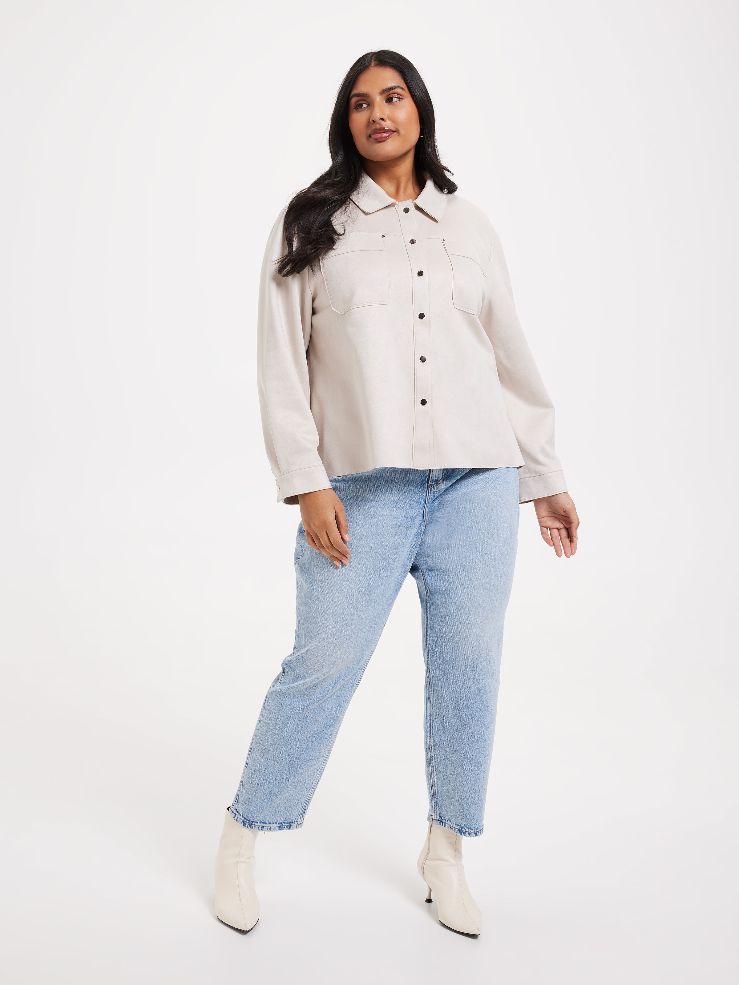 Curve Olivia Suedette Shacket