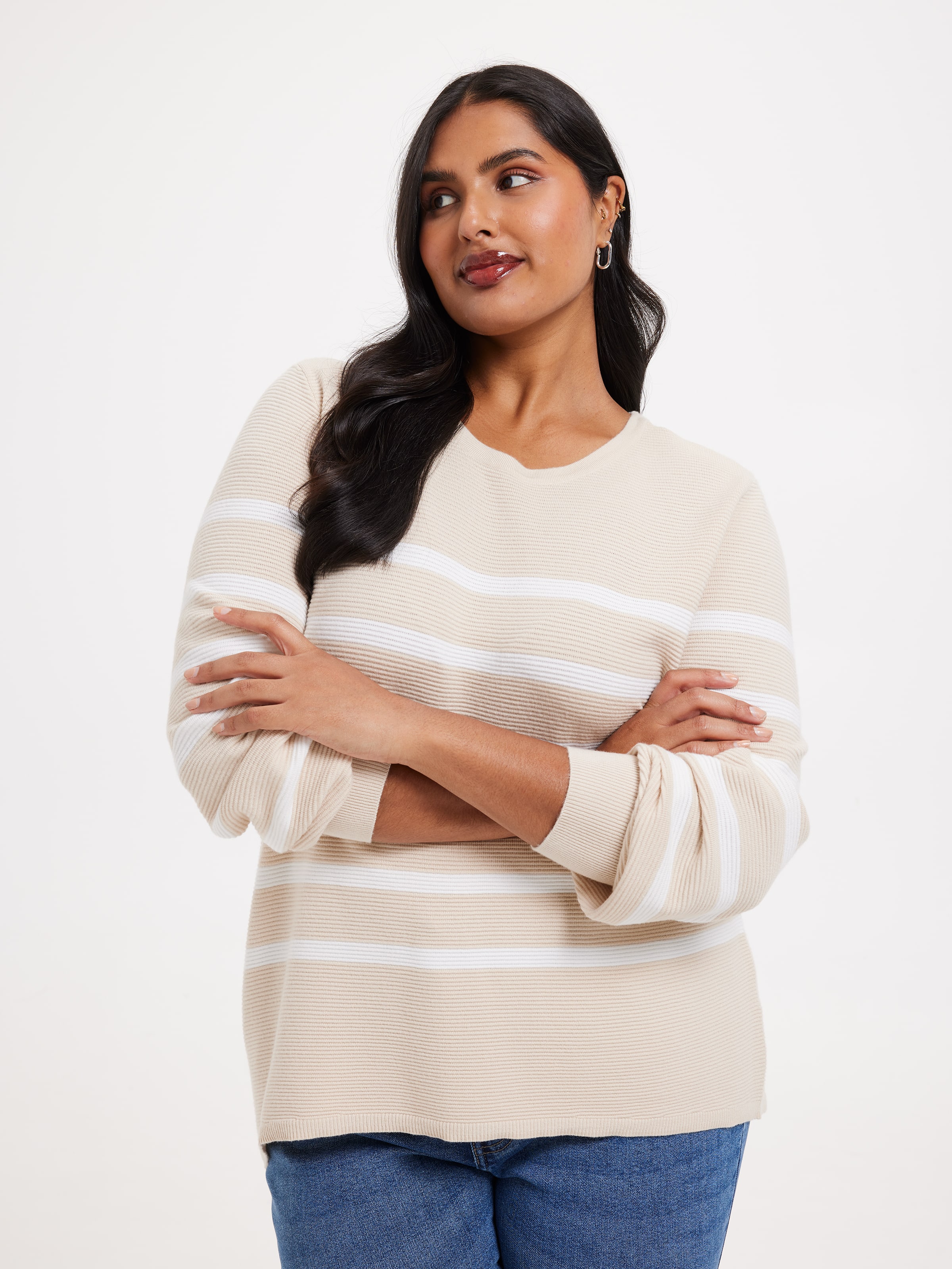 Curve Elle Crew Ottoman Pullover
