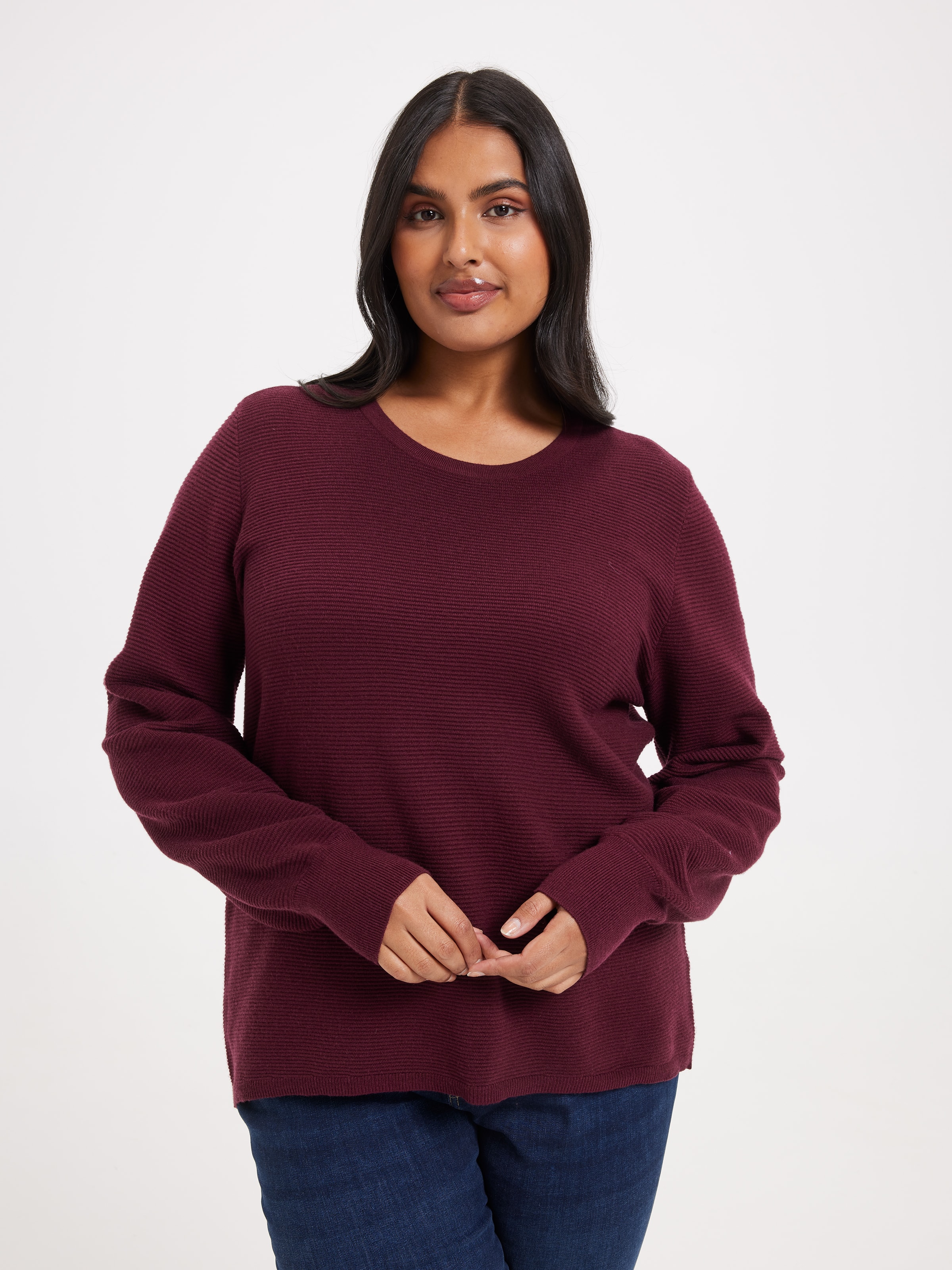 Curve Elle Crew Ottoman Pullover