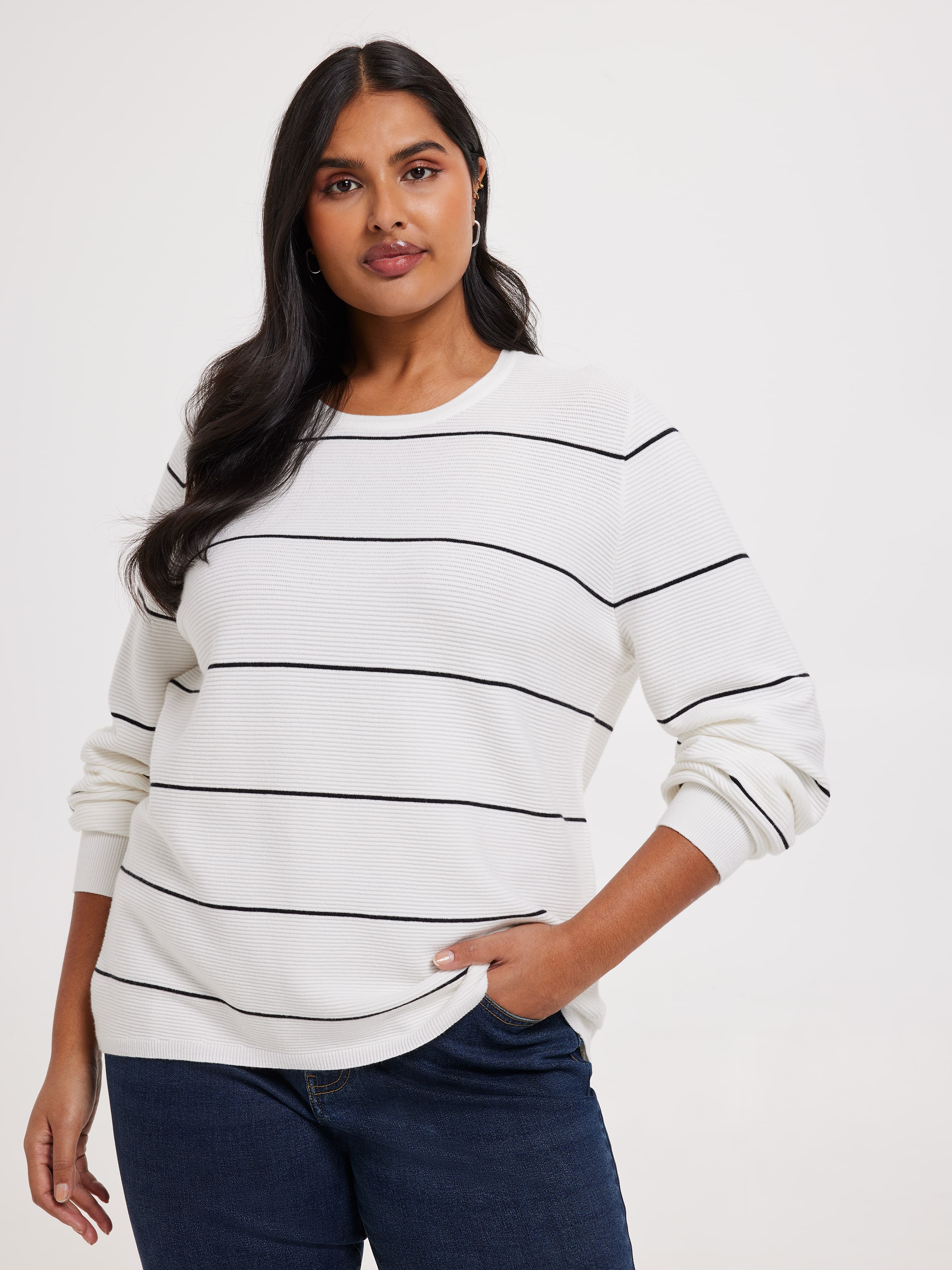 Curve Elle Crew Ottoman Pullover