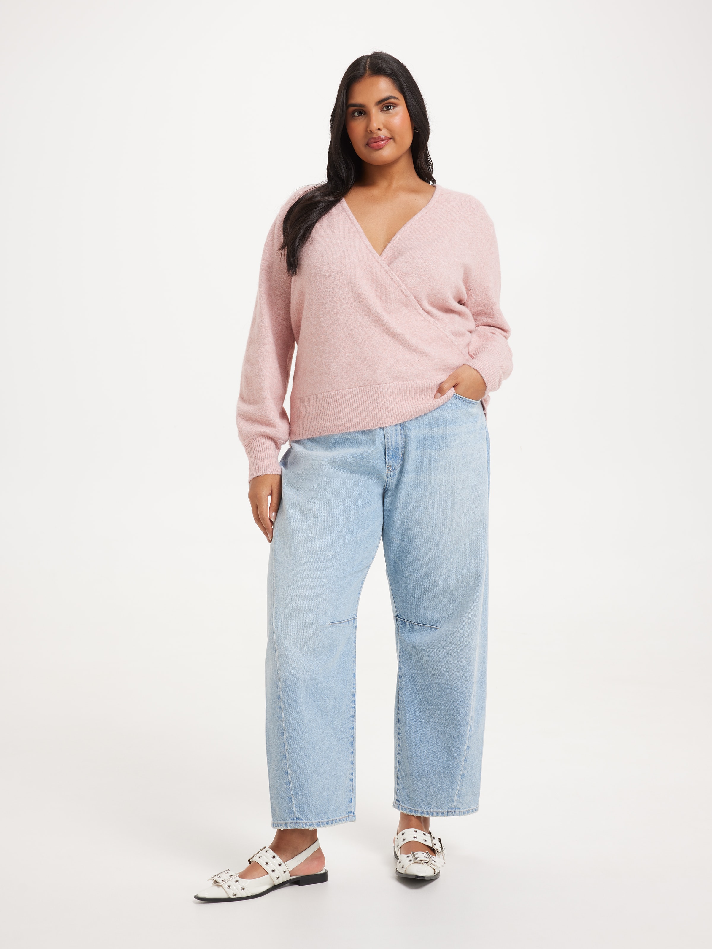 Curve Serera Wrap Fashion Pullover
