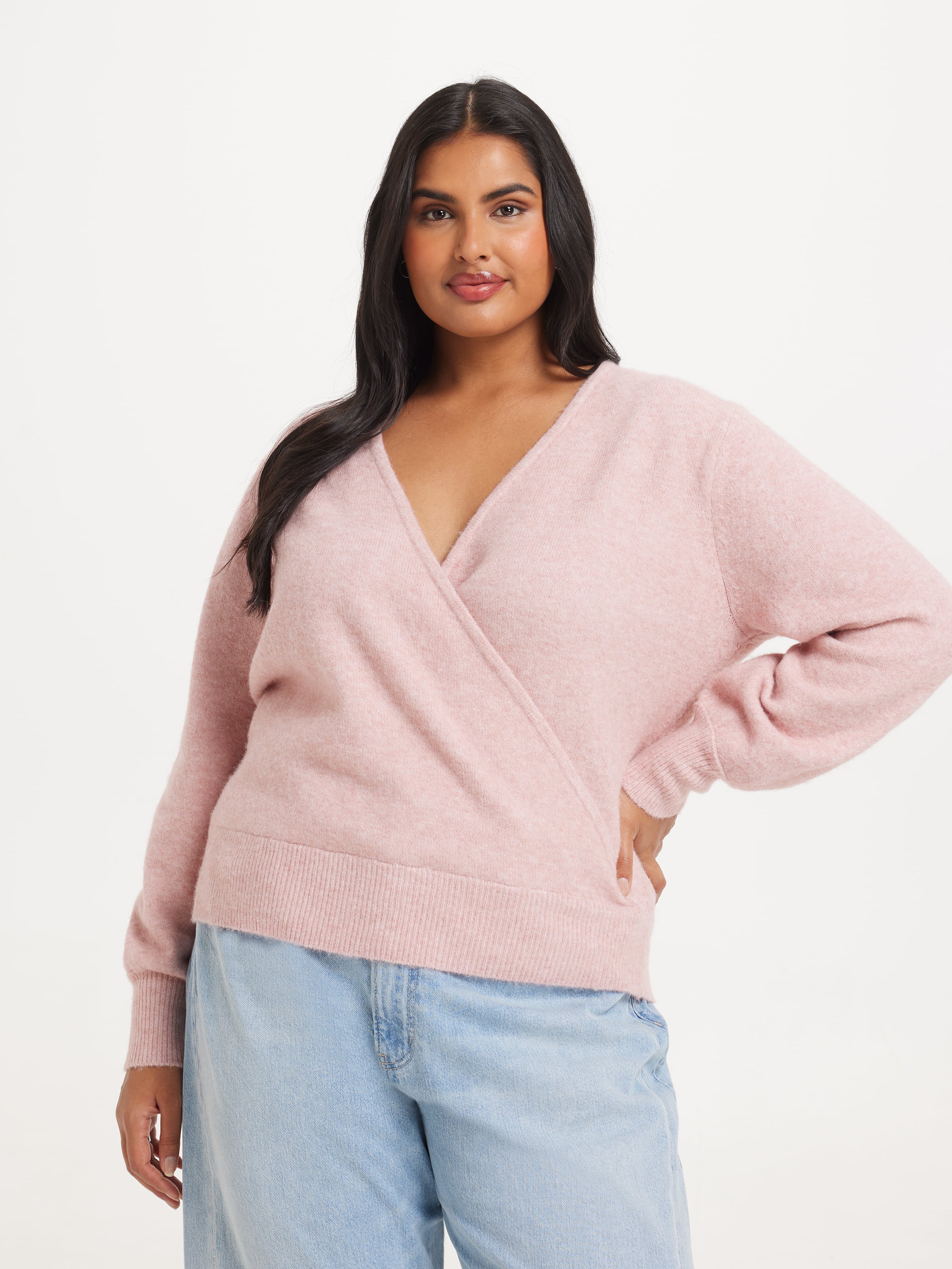 Curve Serera Wrap Fashion Pullover