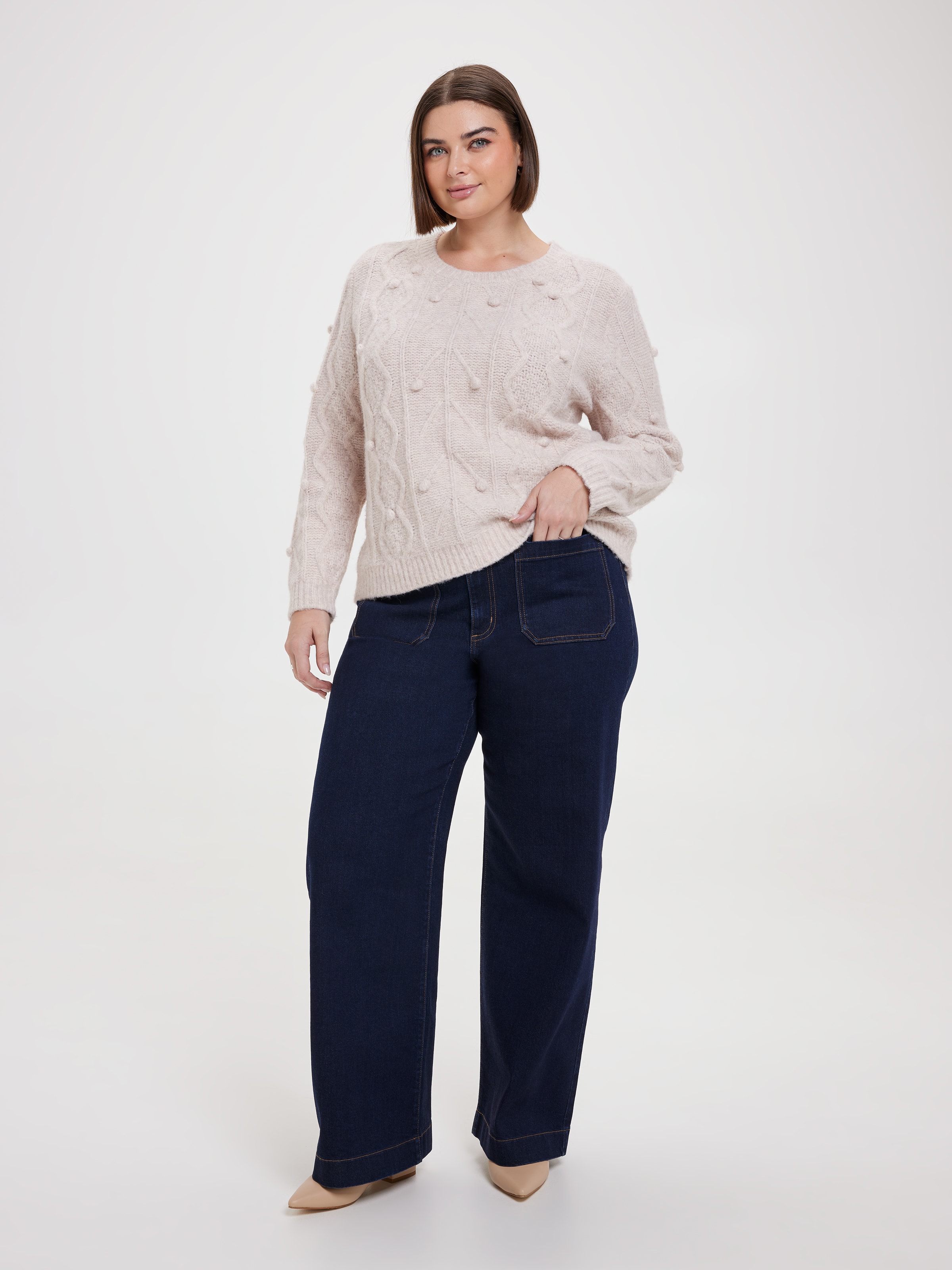 Curve Thea Cable Detail Pullover