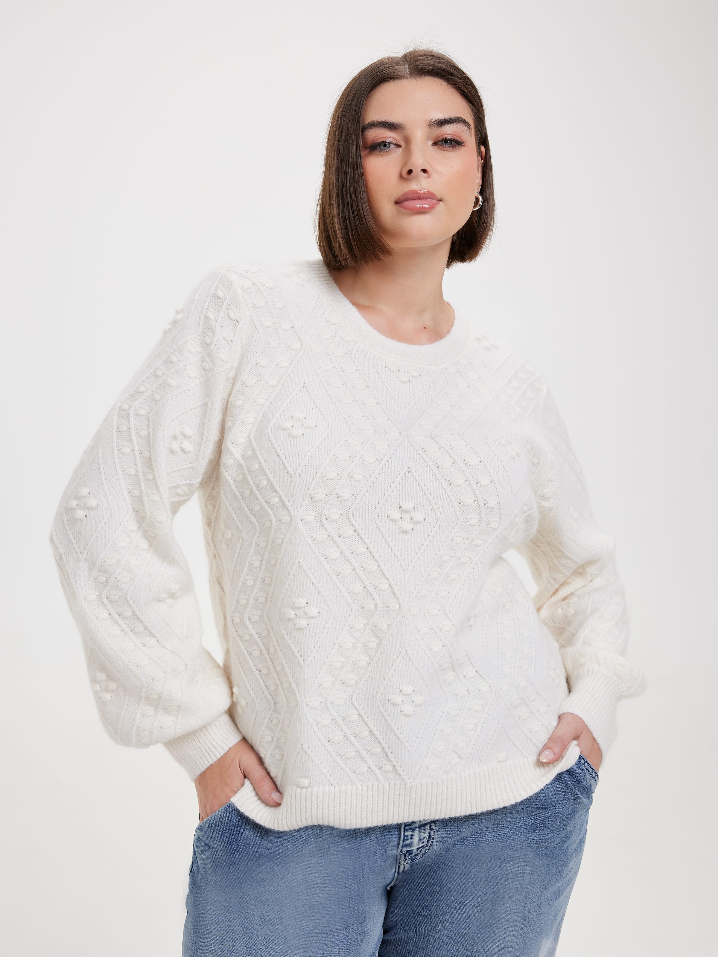 Curve Tia Diamond Detail Pullover
