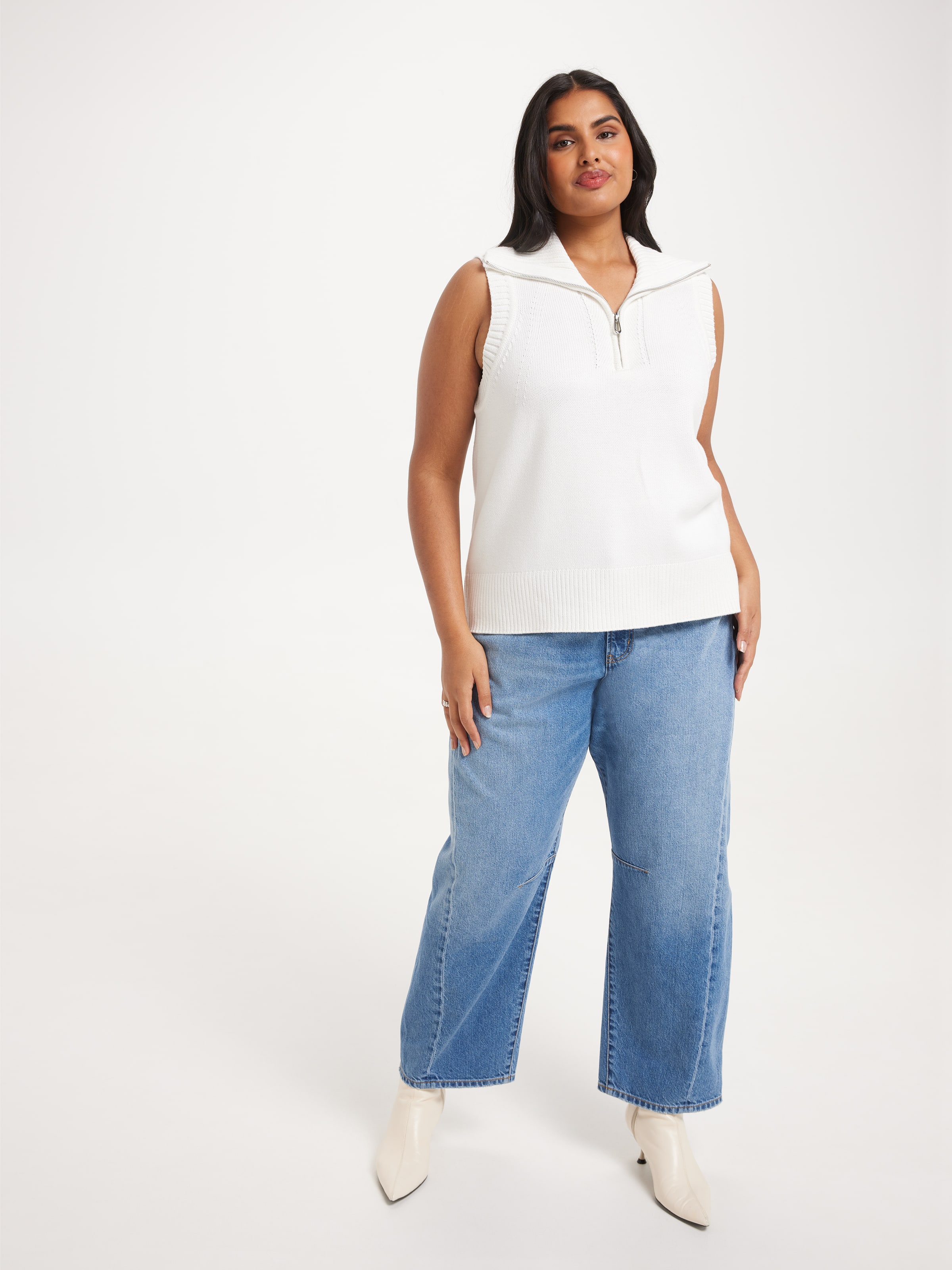 Curve Monique Zip Neck Vest