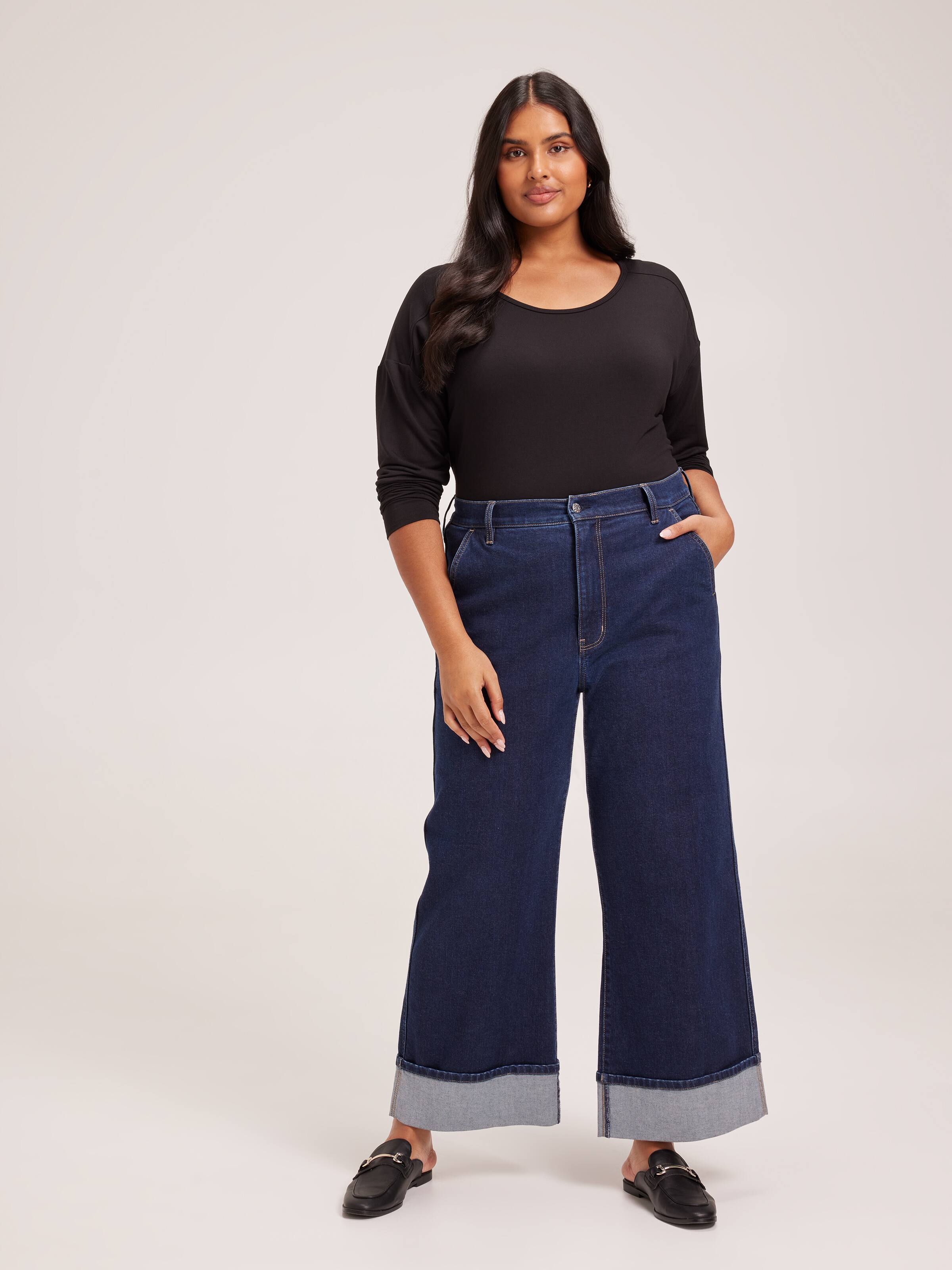 Curve Luxe Long Sleeve Modal Crew Top