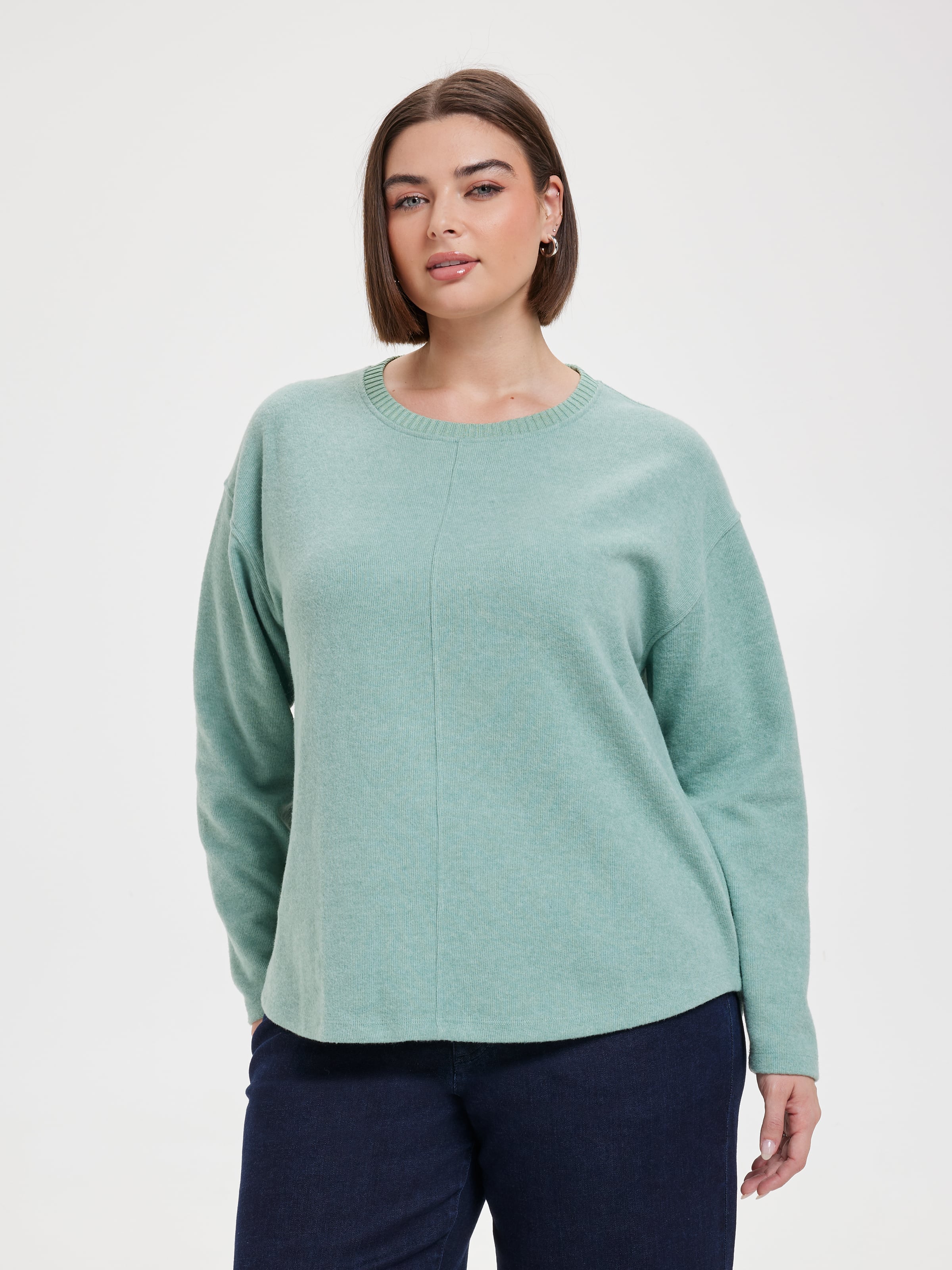 Curve Margot Relaxed Long Sleeve Seam Top