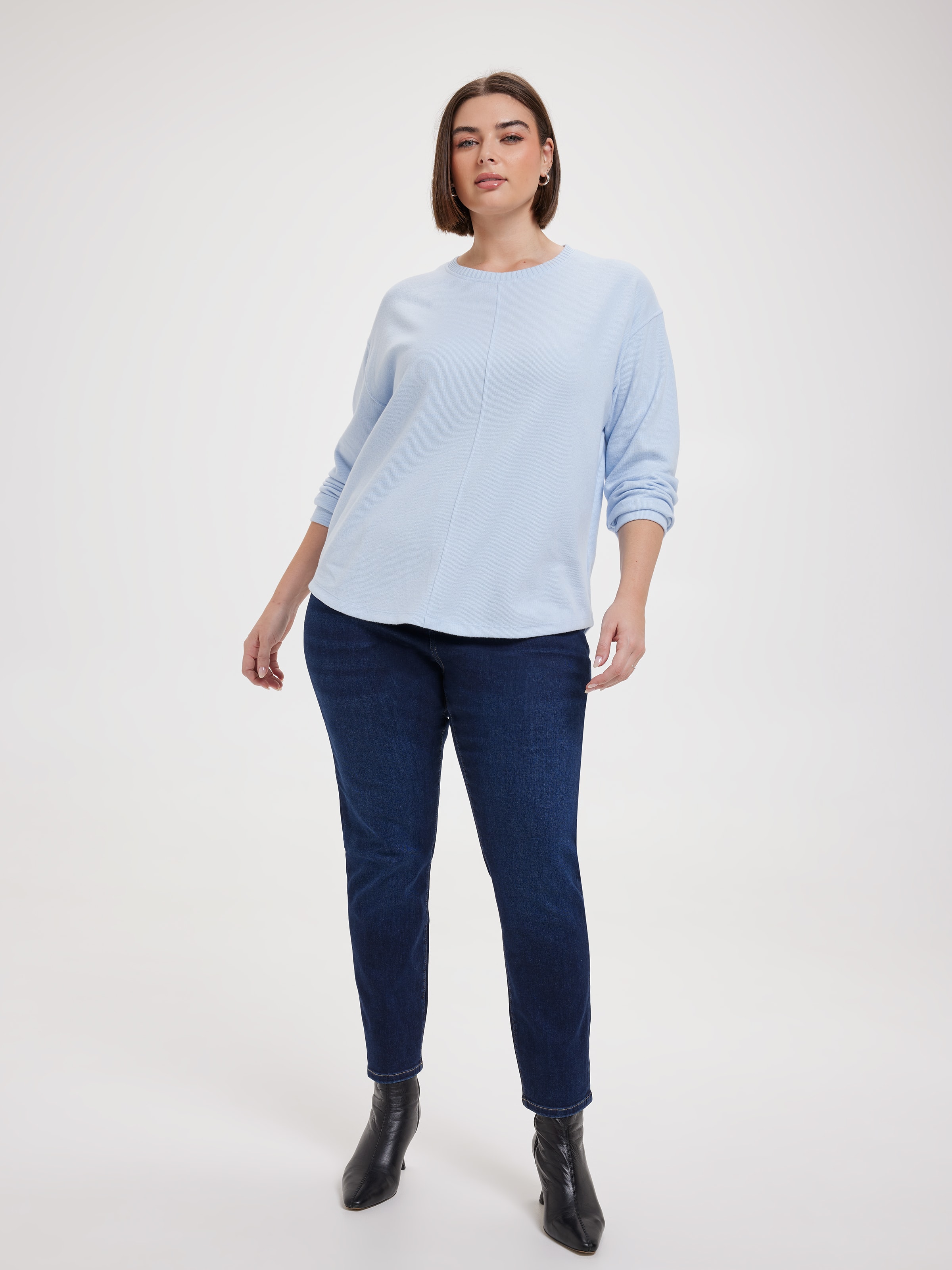 Curve Margot Relaxed Long Sleeve Seam Top