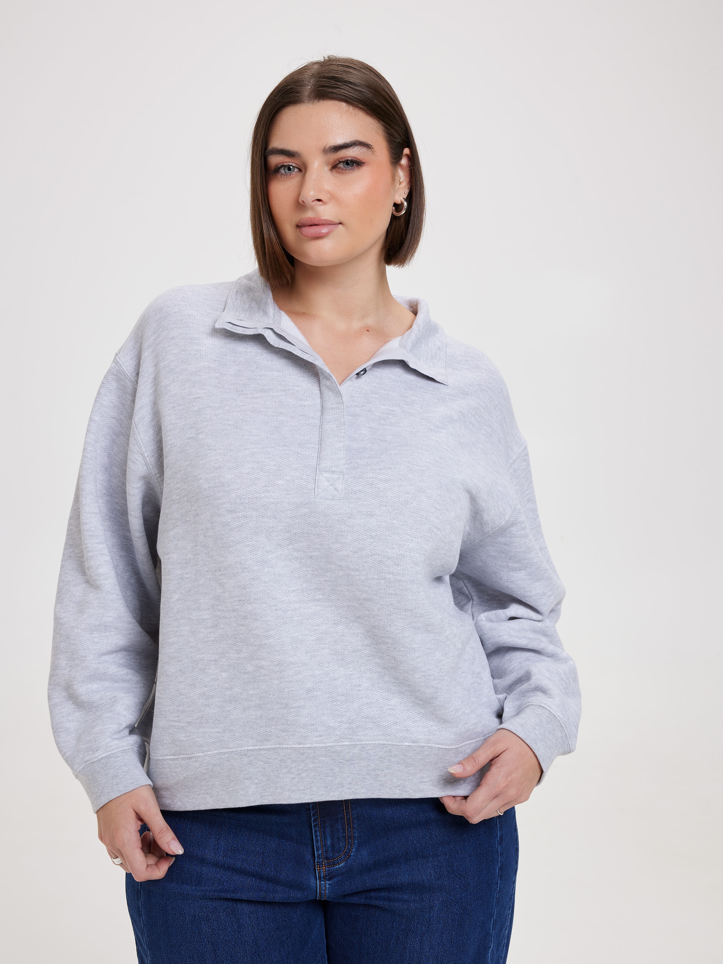 Curve Phoebe Button Sweat