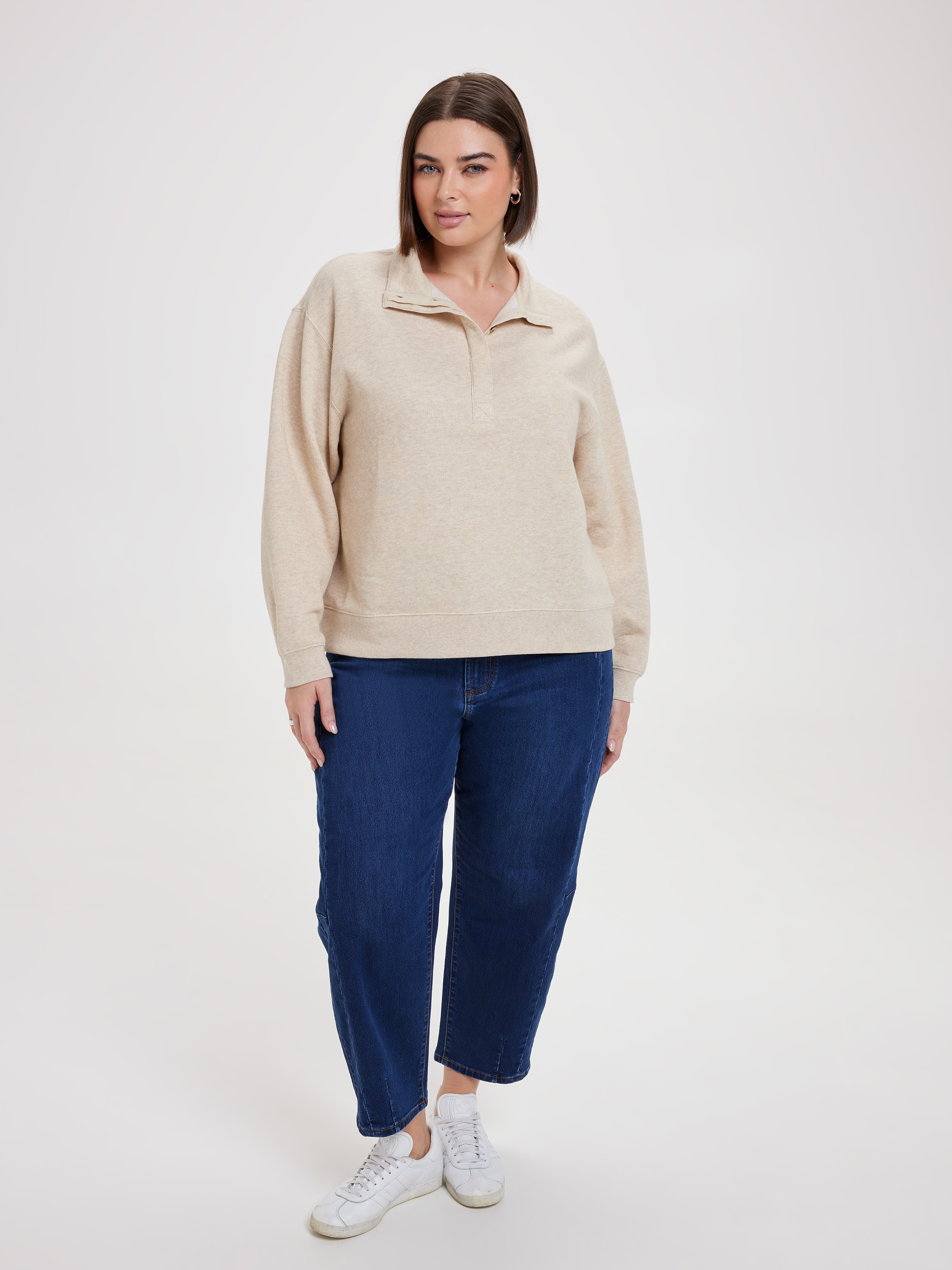 Curve Phoebe Button Sweat