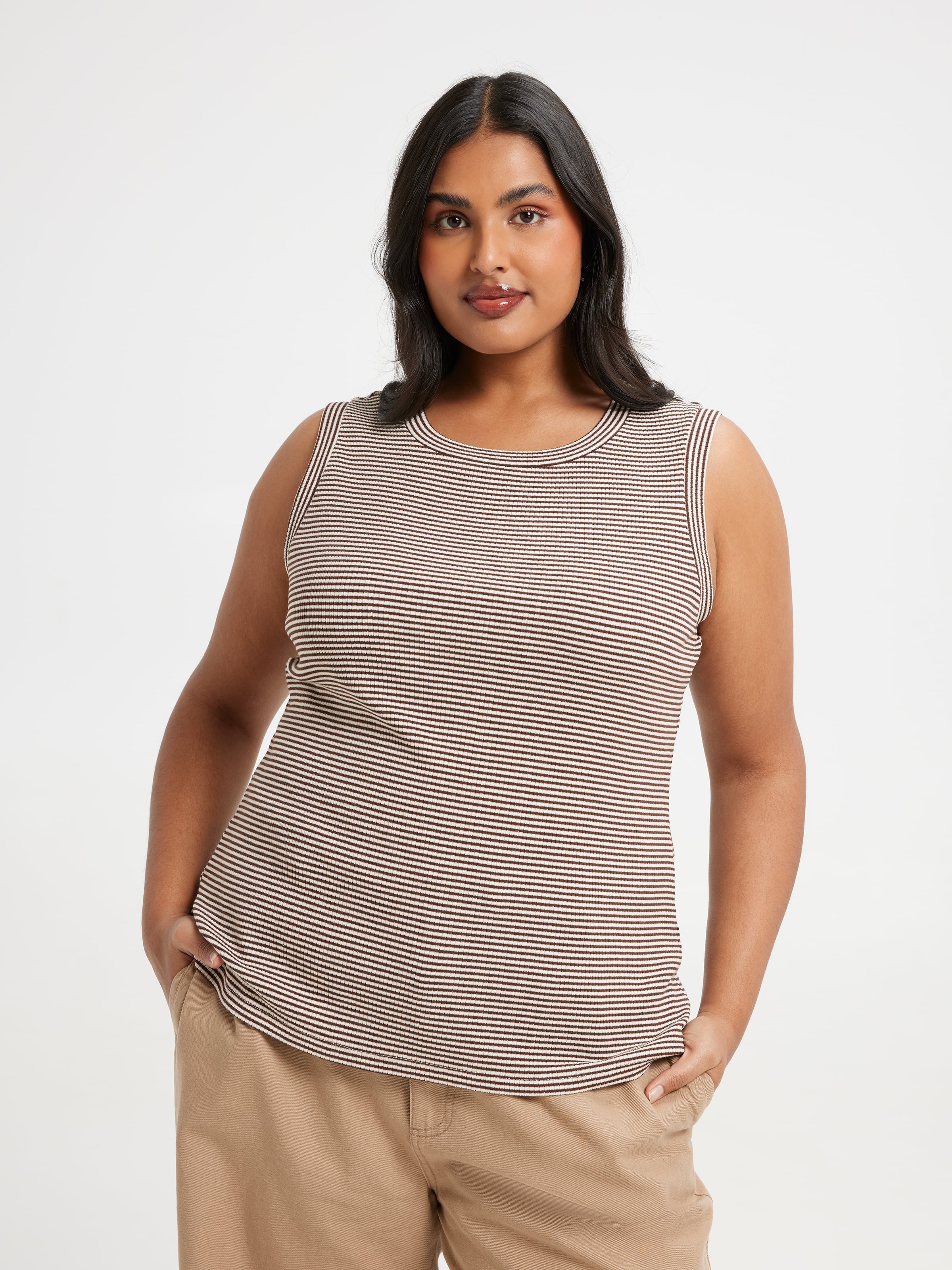 Curve Tori Lurex Waffle Tank