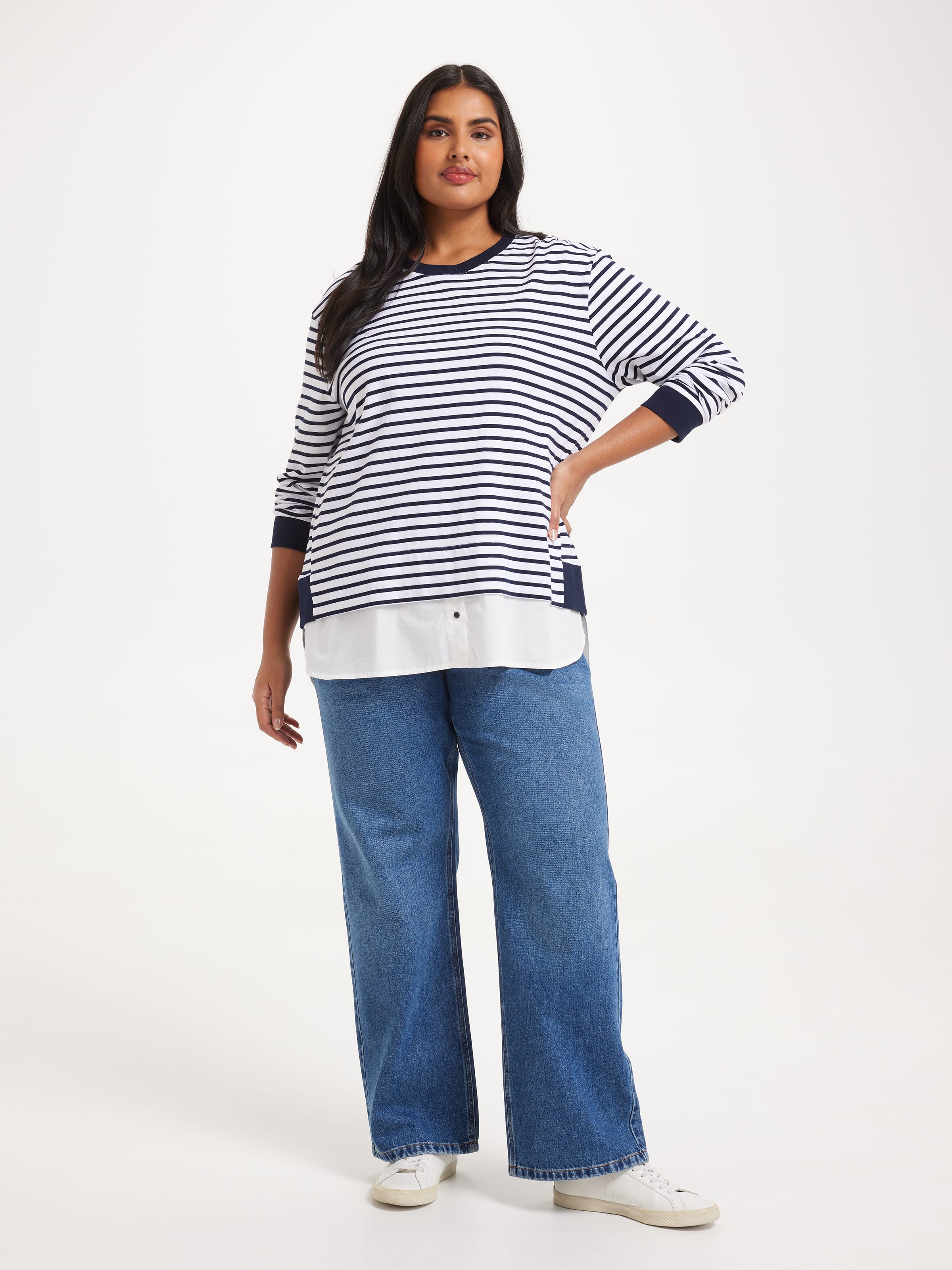 Curve Lulu 2 In 1 Long Sleeve Top