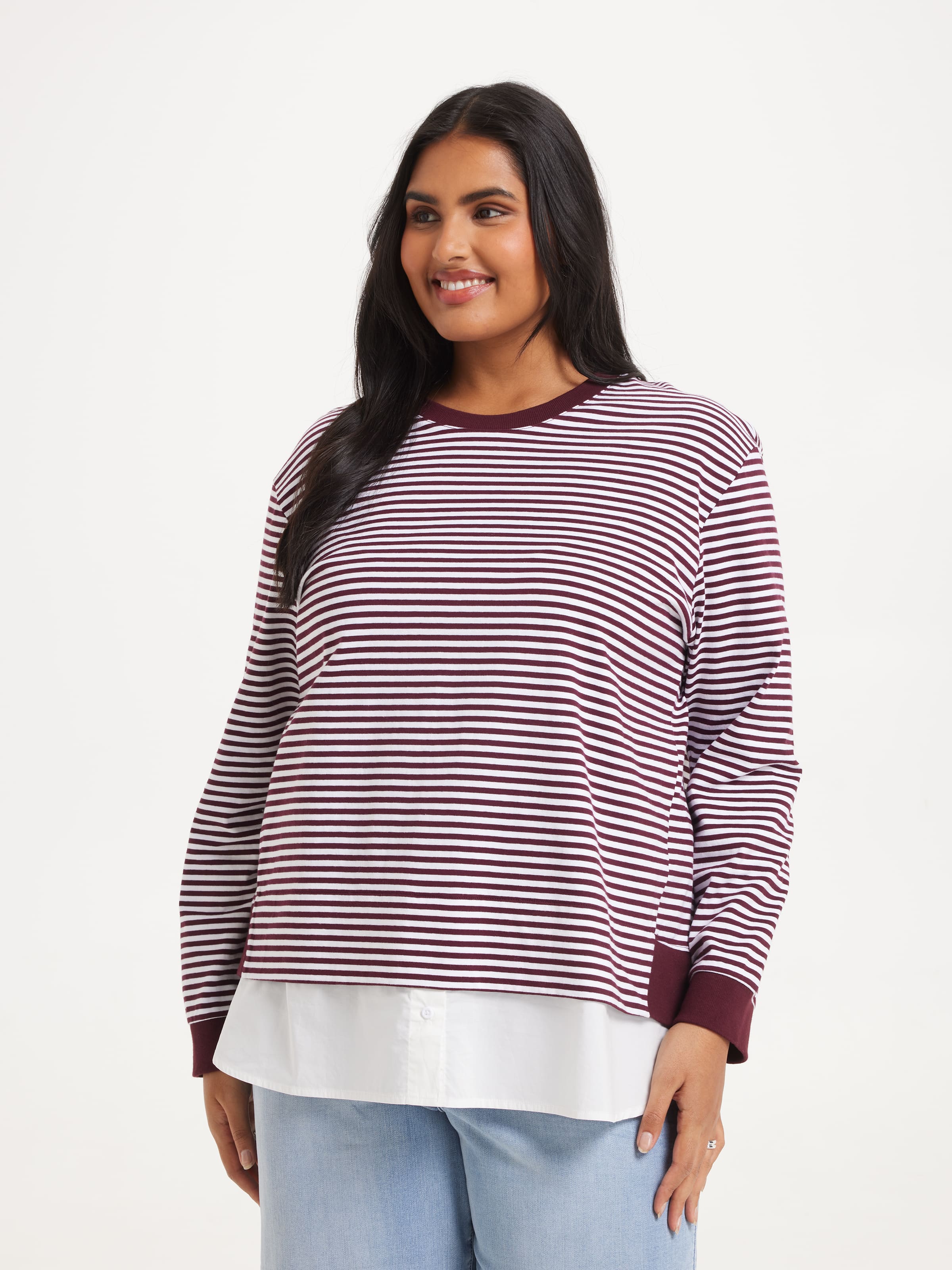 Curve Lulu 2 In 1 Long Sleeve Top