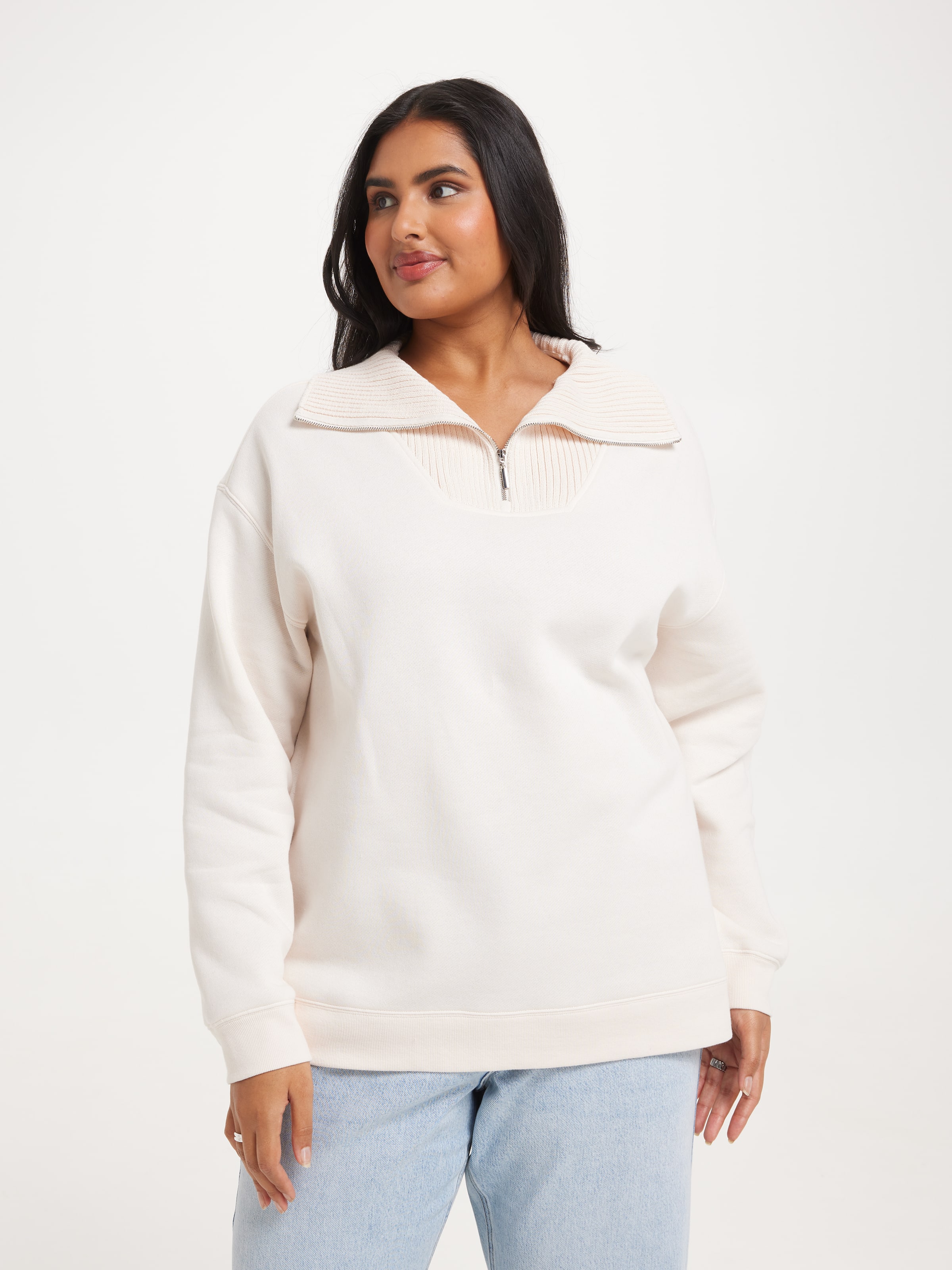 Curve Zoey Half Zip Sweat