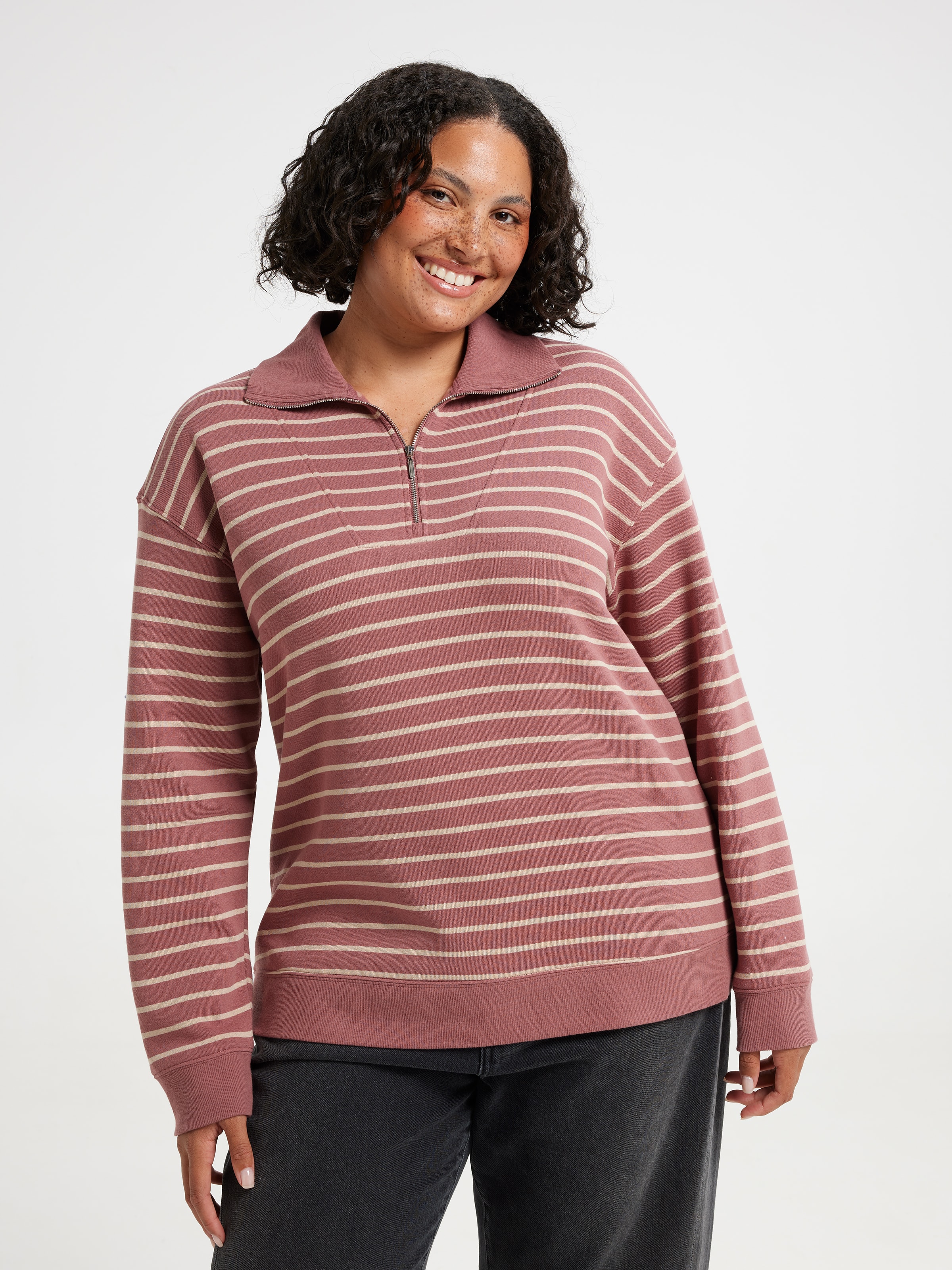 Curve Zoey Half Zip Sweat