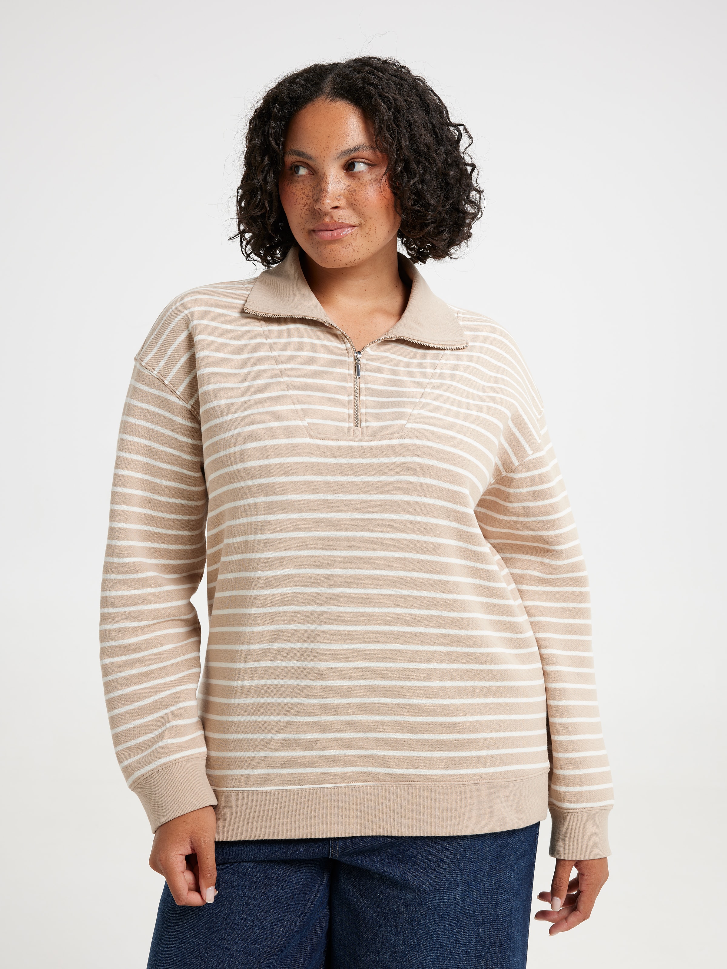 Curve Zoey Half Zip Sweat
