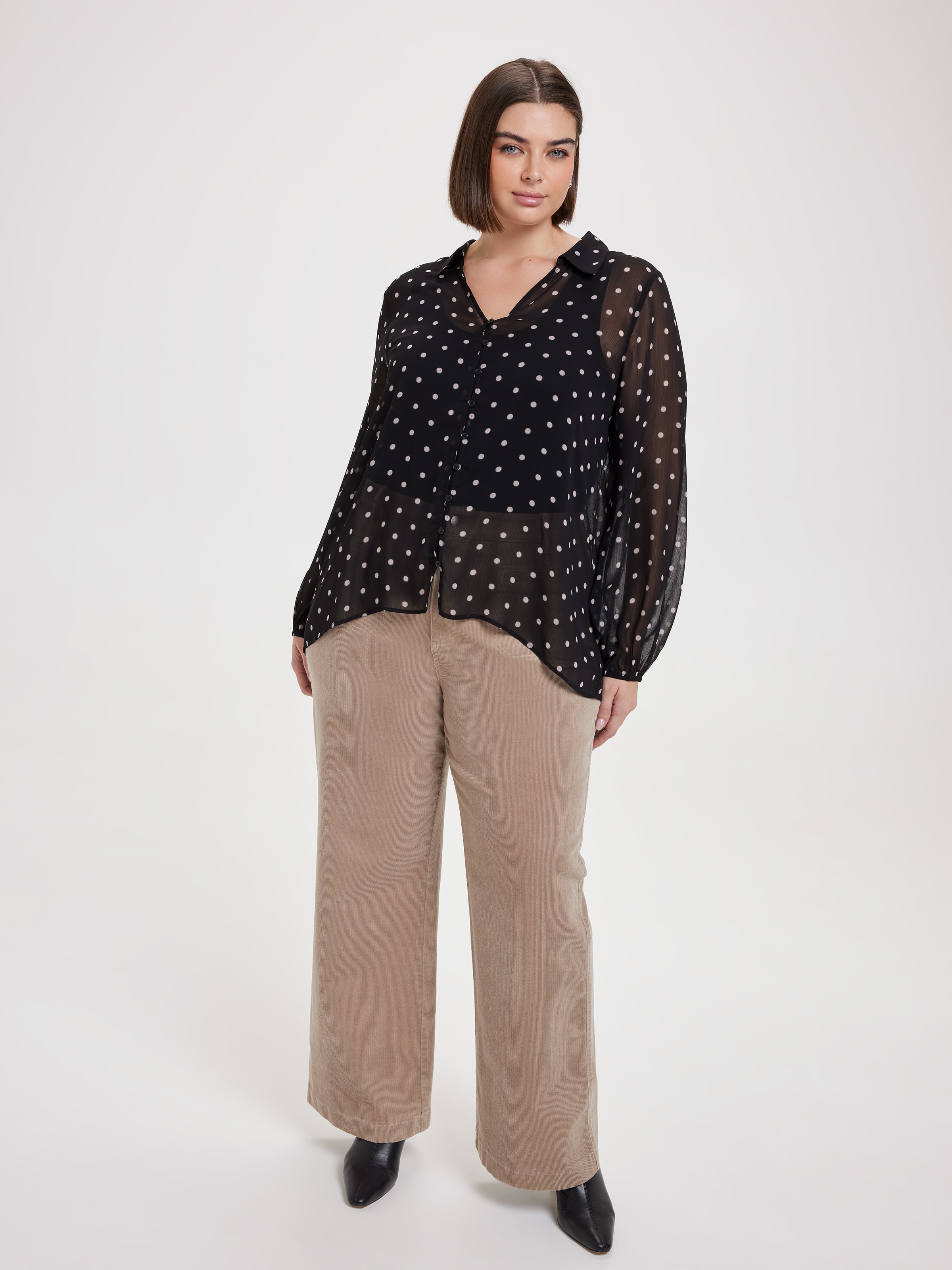 Curve Ada Button Through Blouse