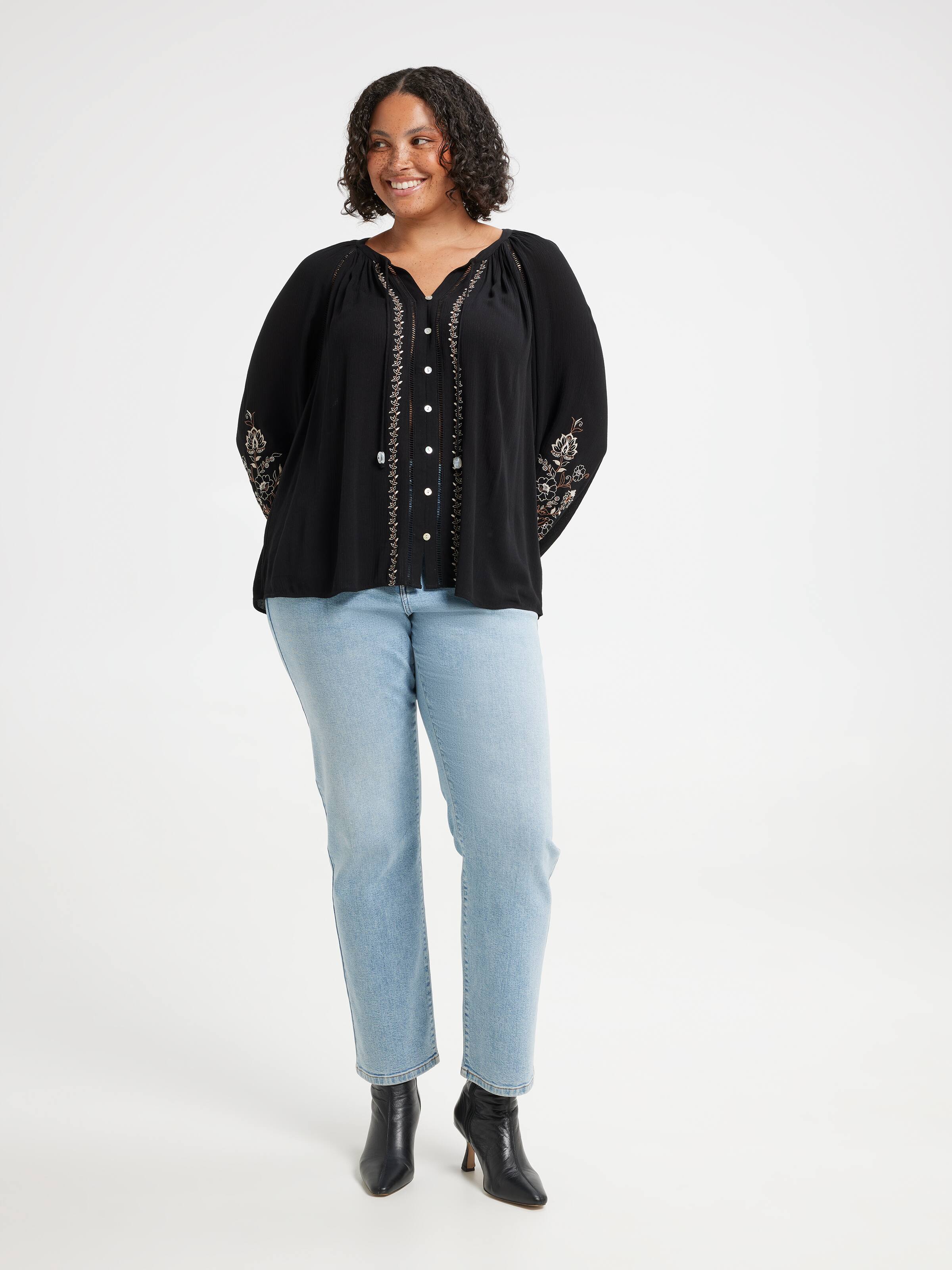 Curve Kingsley Embroidered Blouse