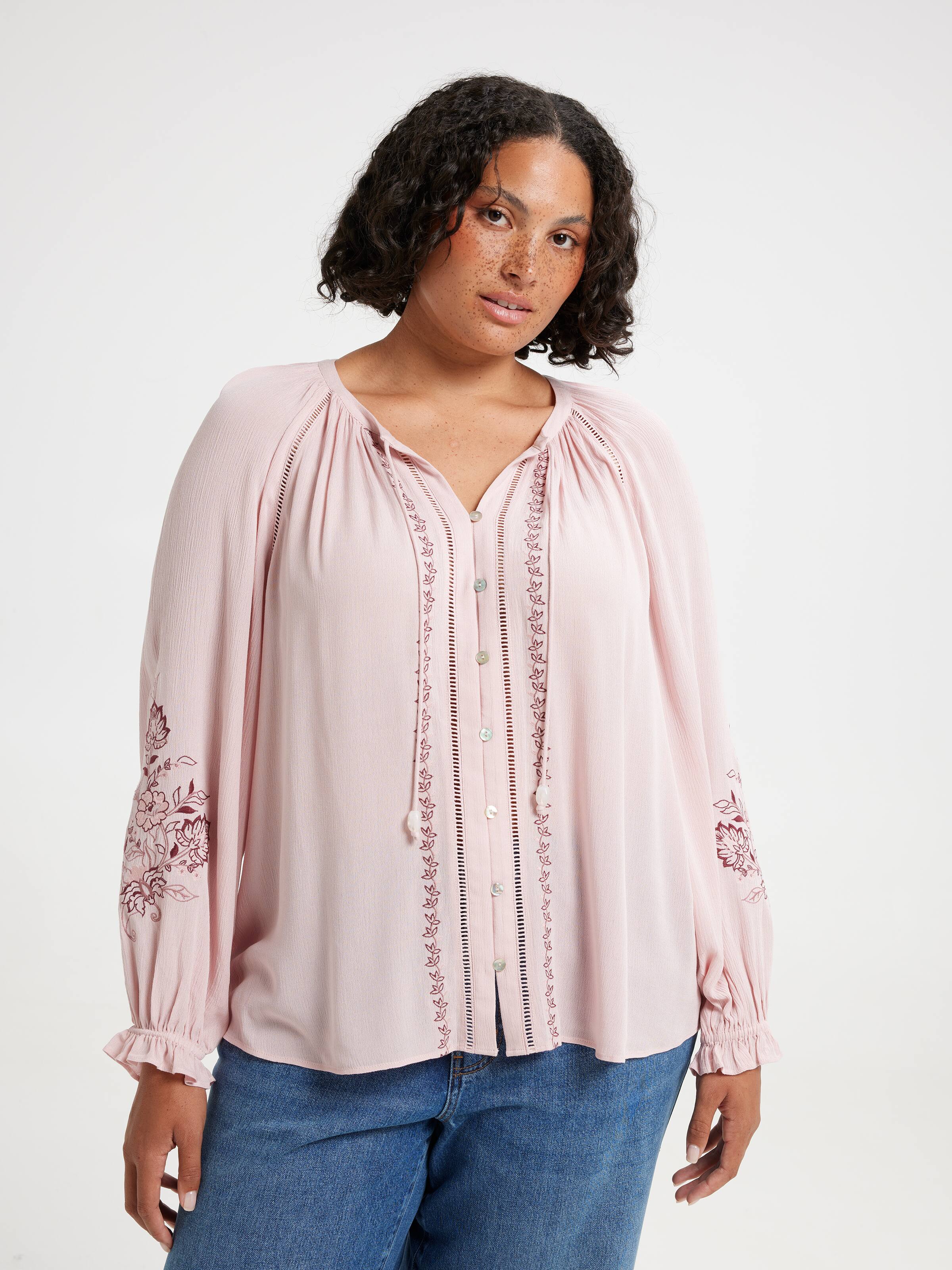 Curve Kingsley Embroidered Blouse