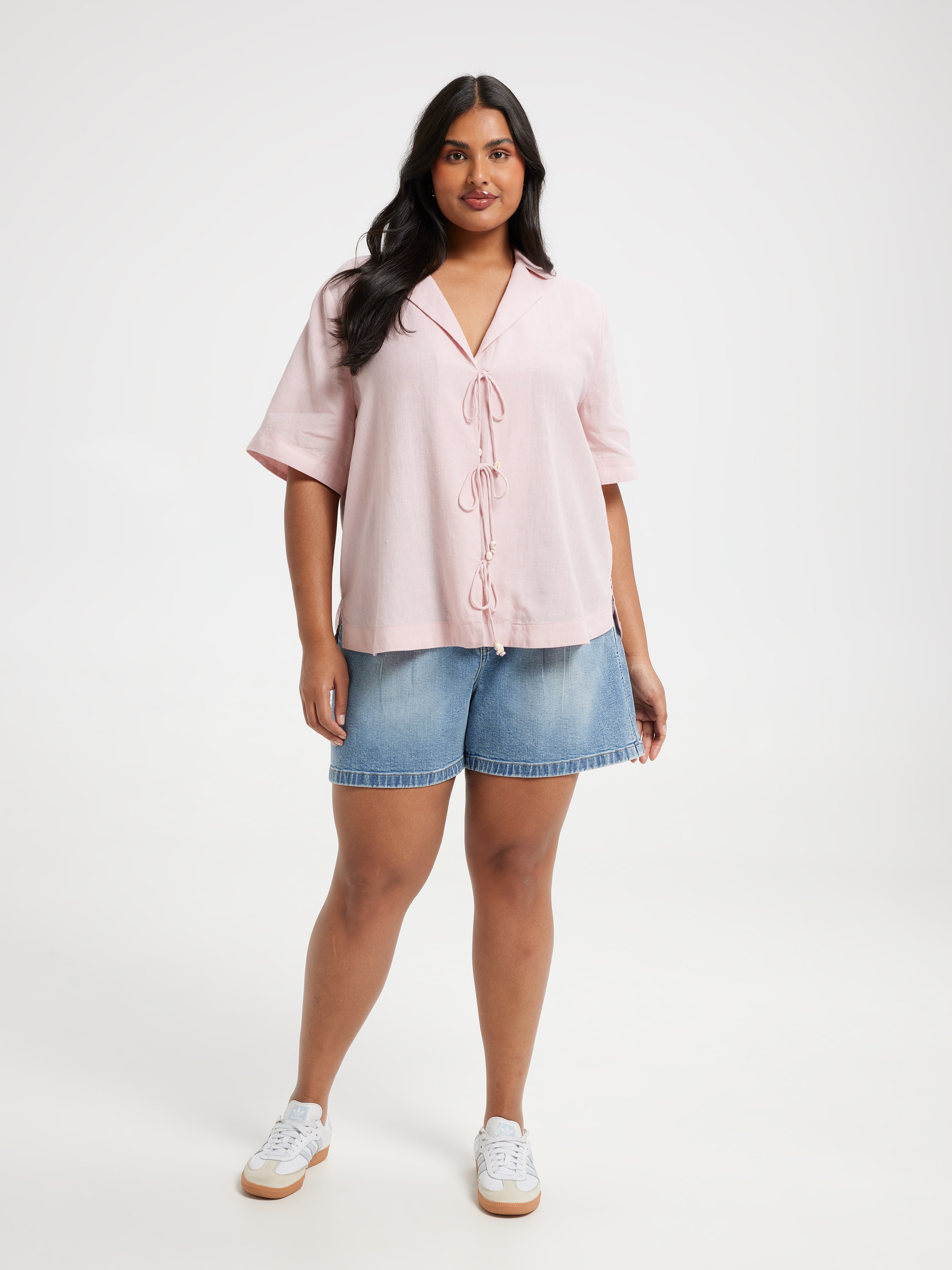 Curve Clarissa Tie Front Shirt