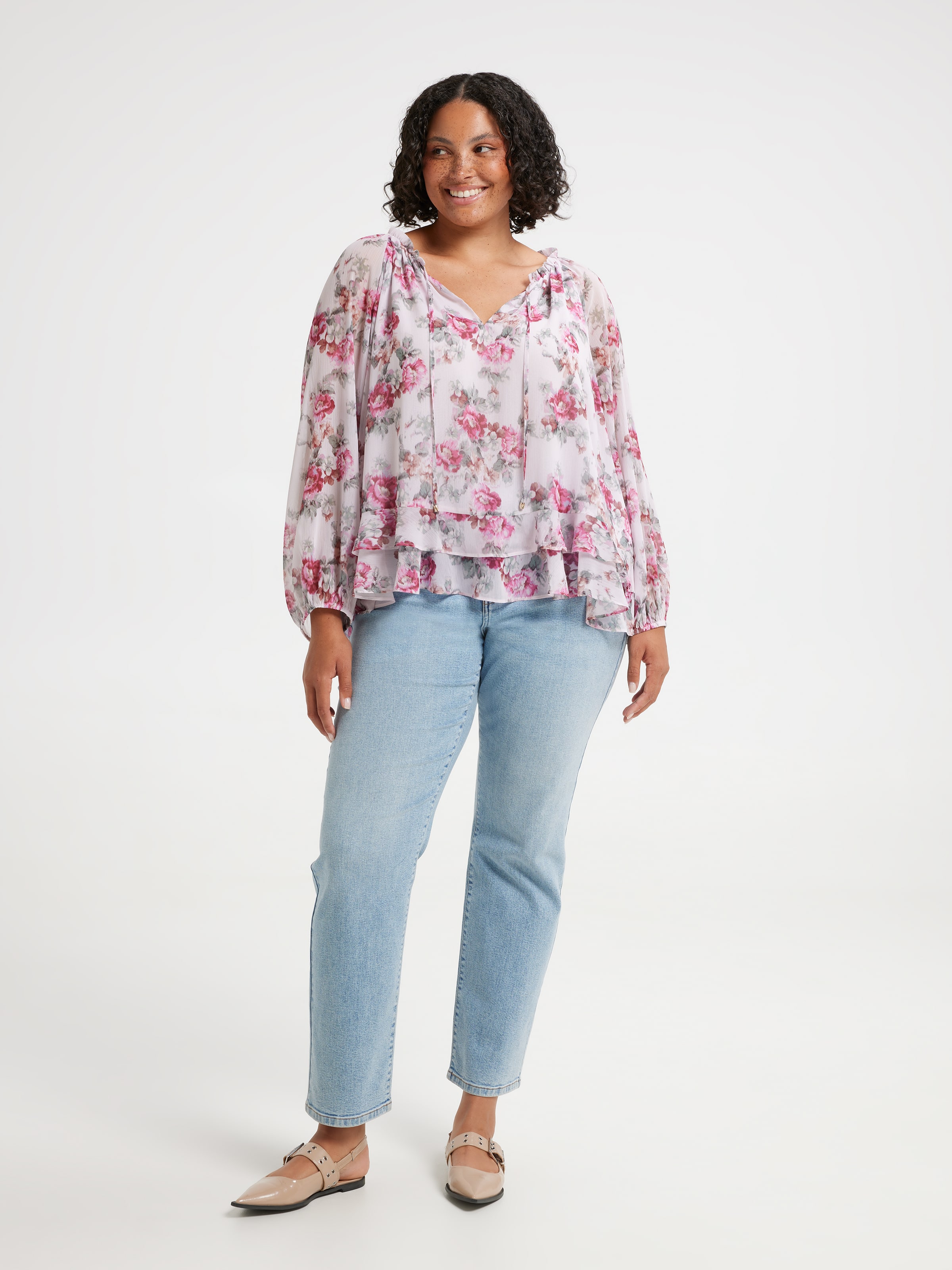 Curve Issy Ruffle Blouse
