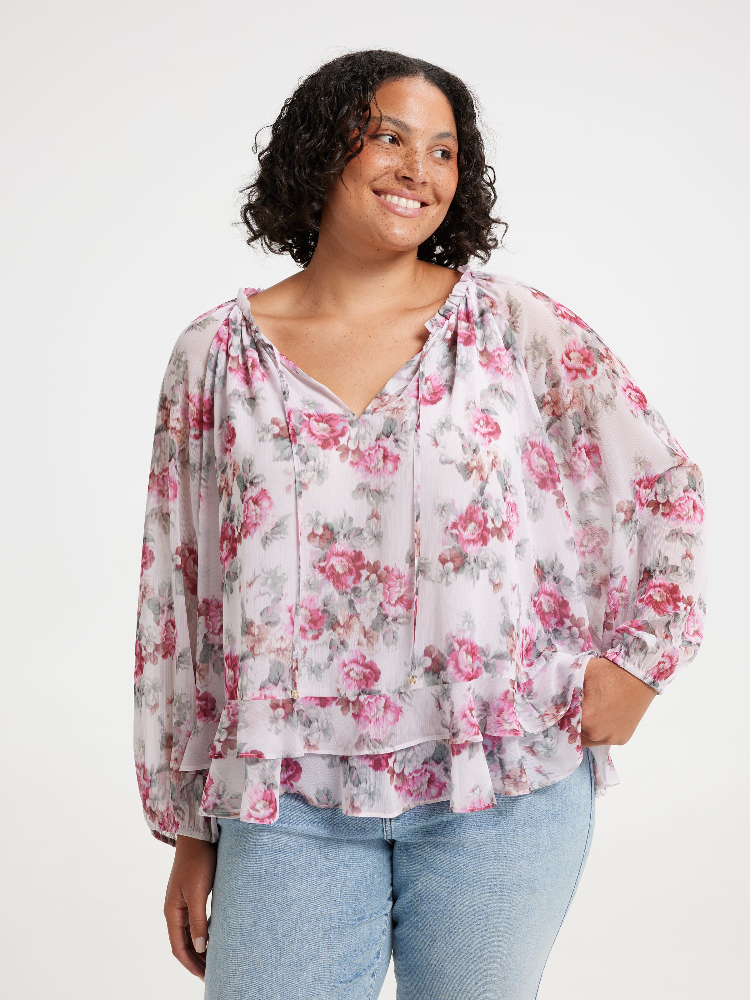 Curve Issy Ruffle Blouse