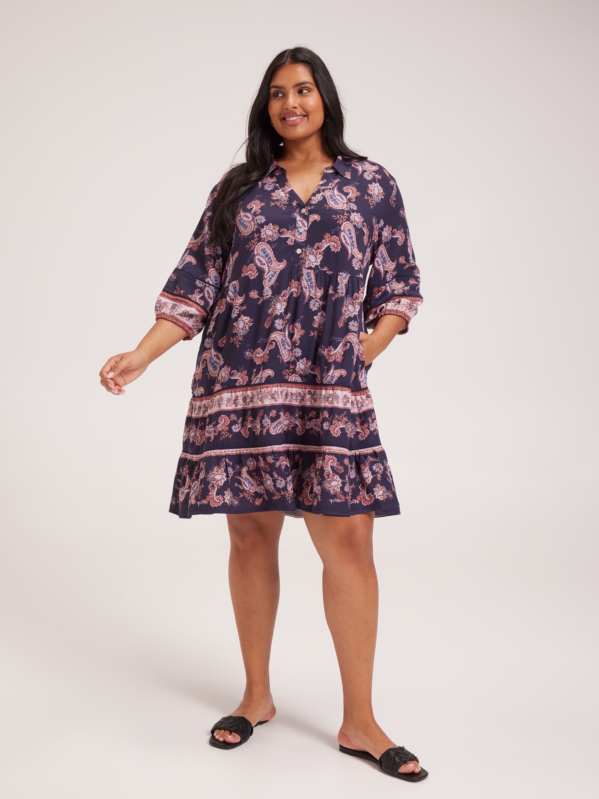 Curve Nora Tiered Dress