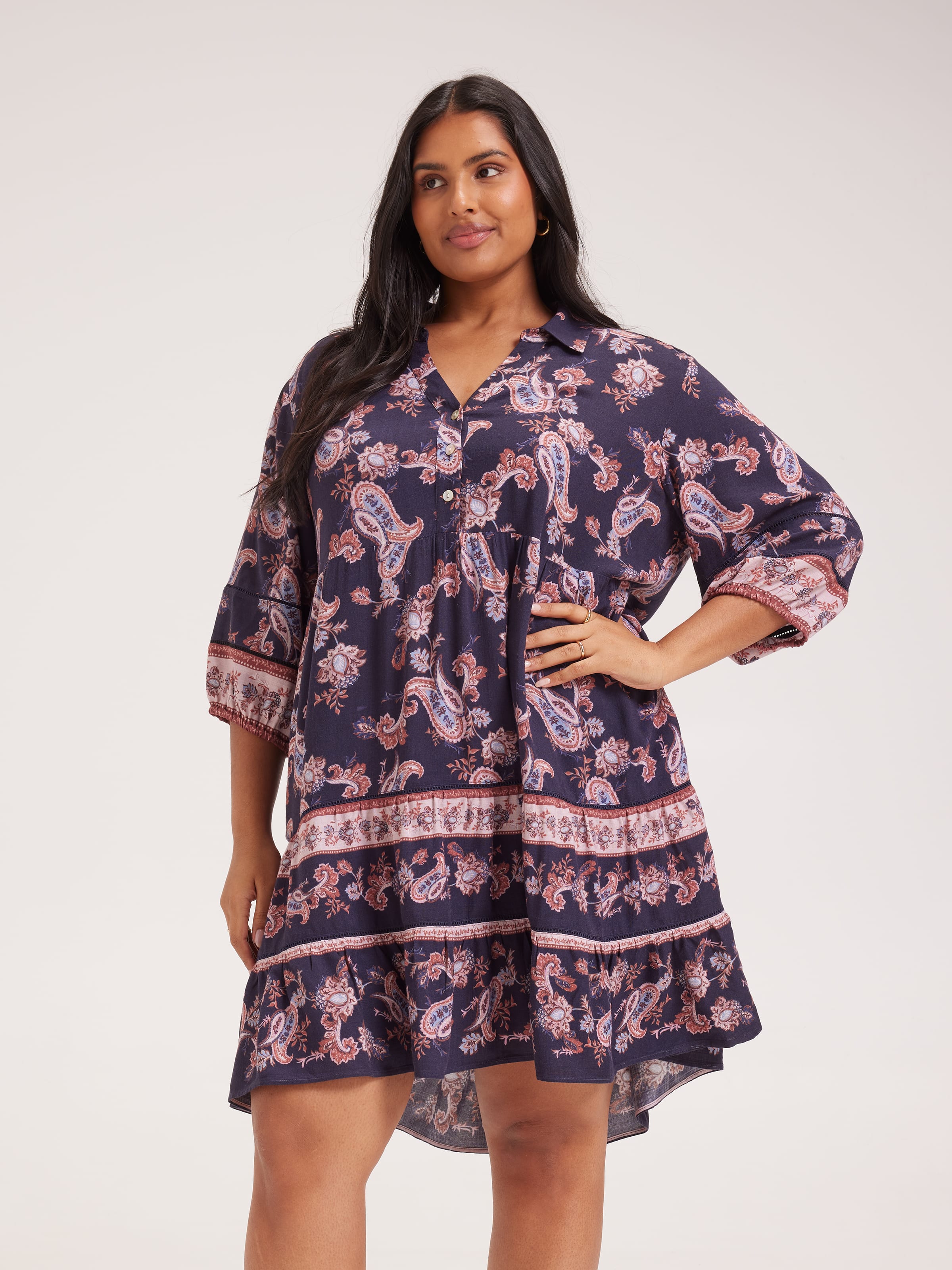 Curve Nora Tiered Dress
