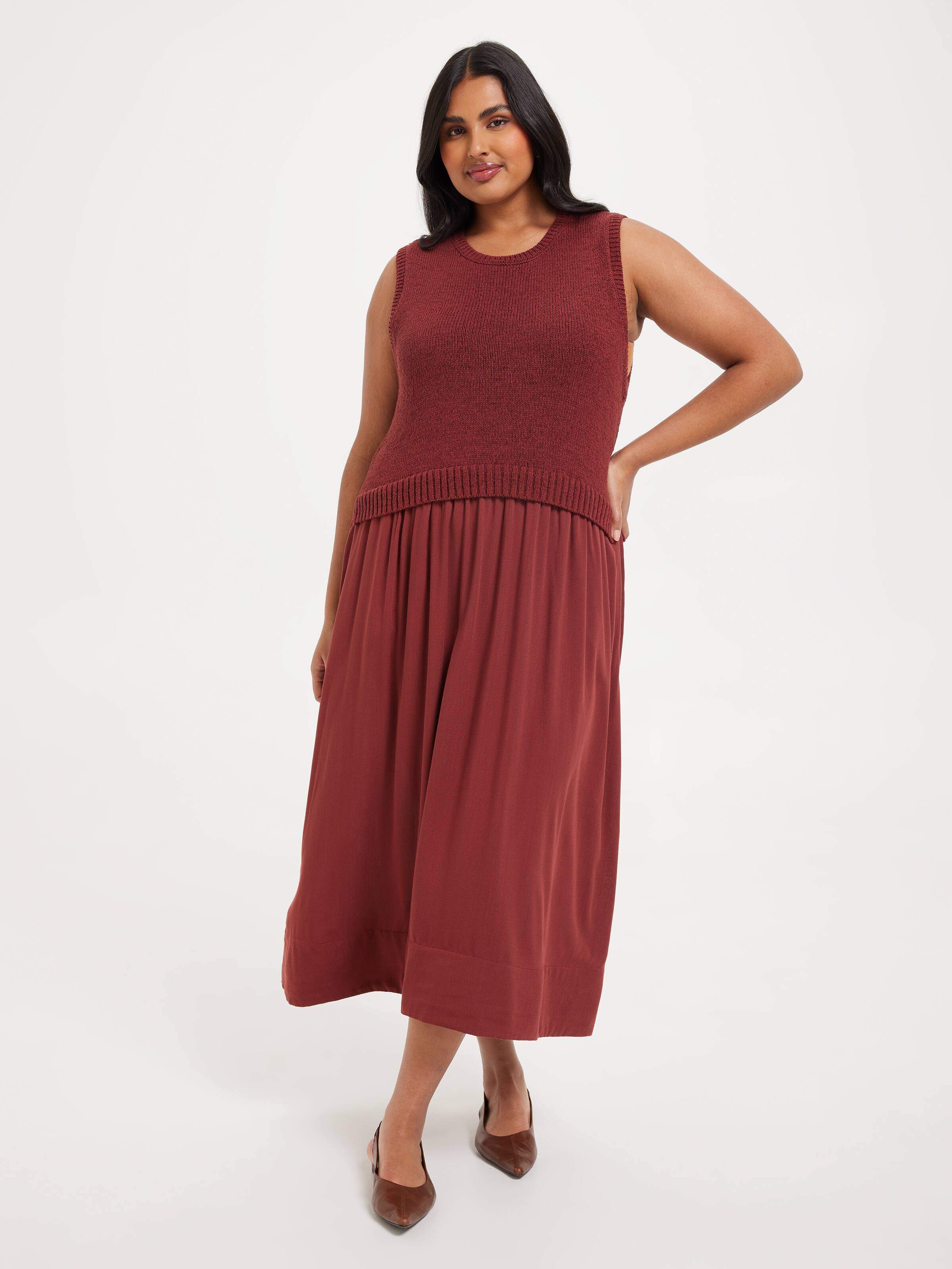 Curve Bella True Knit Combo Dress
