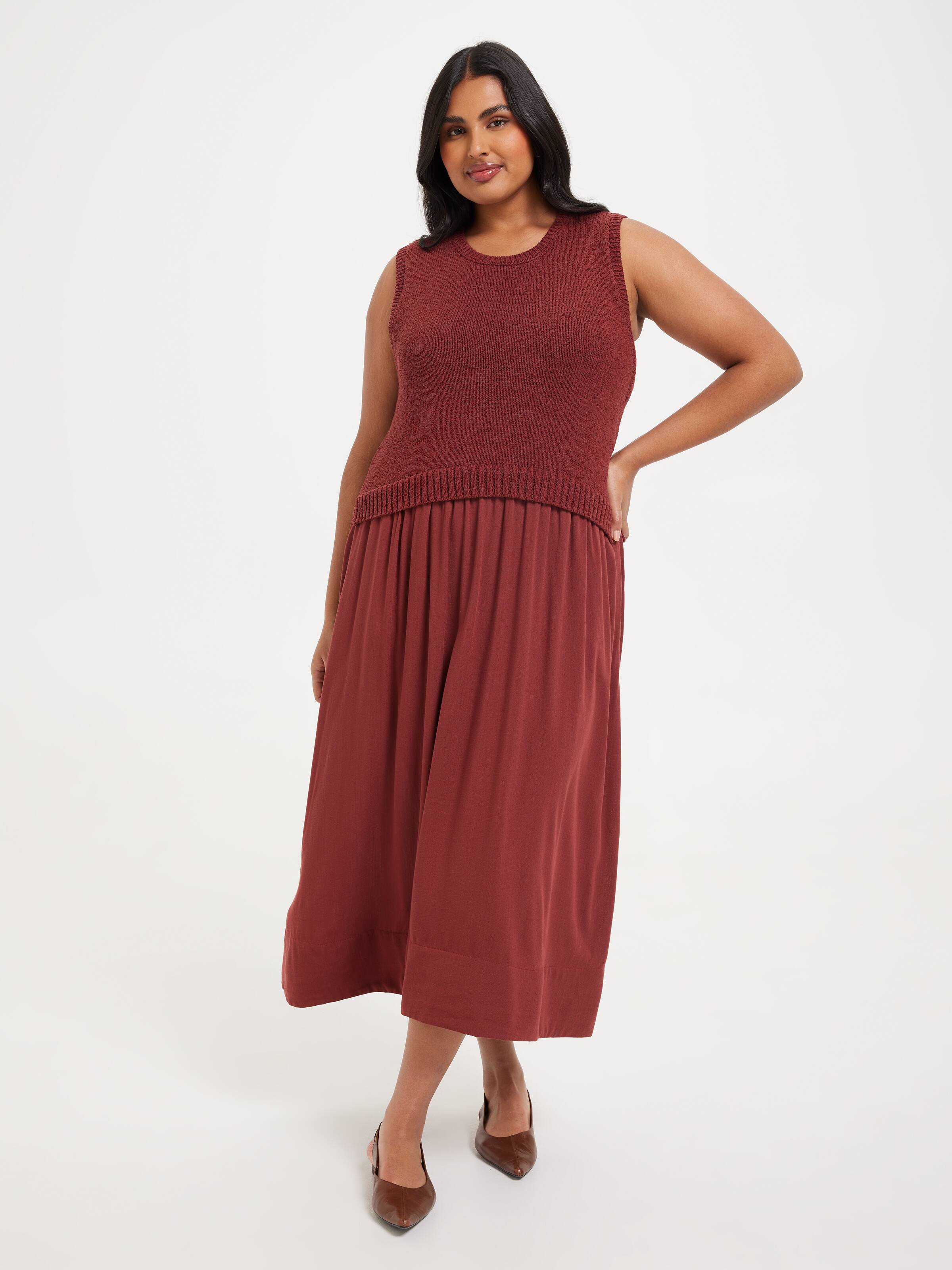 Curve Bella True Knit Combo Dress