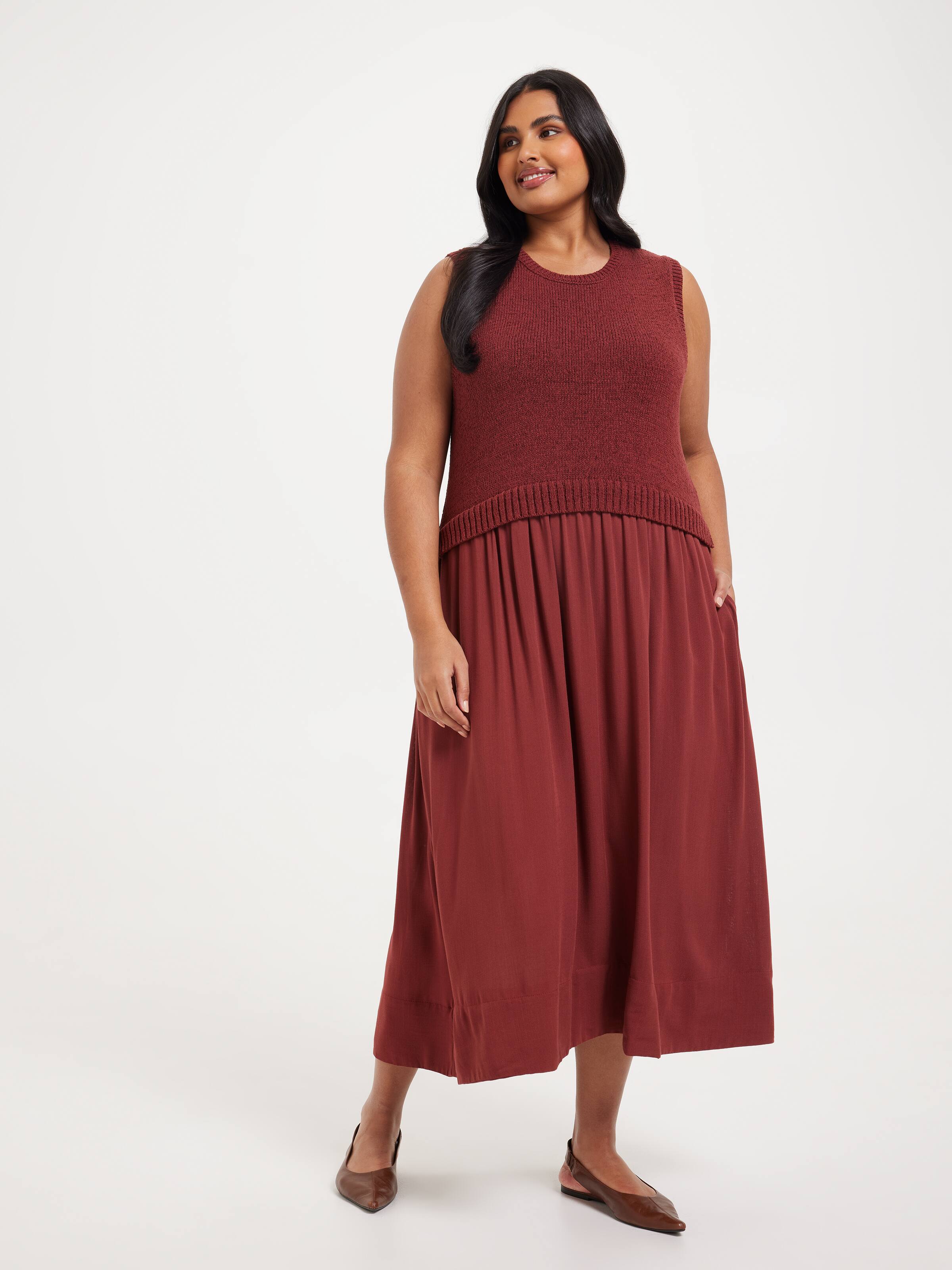 Curve Bella True Knit Combo Dress